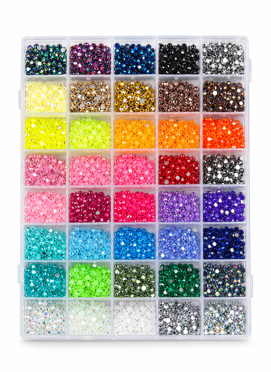 XL Nail Crystals Kit with Tweezers & Nail Glue