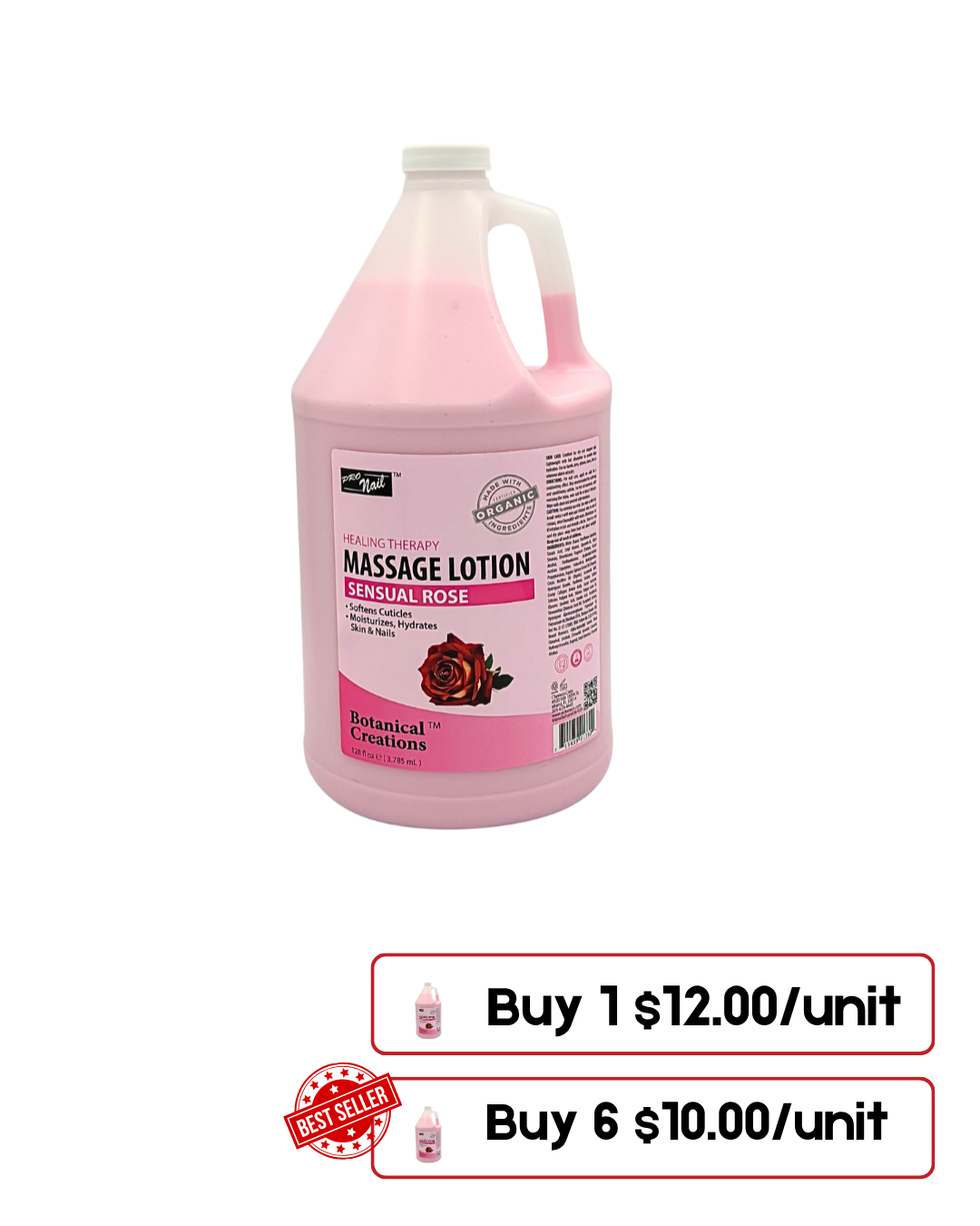 Luxury Massage Lotions – 128 Oz | Sensual Rose, Wildflower & Lavender, Aloe Vera, Milk & Honey