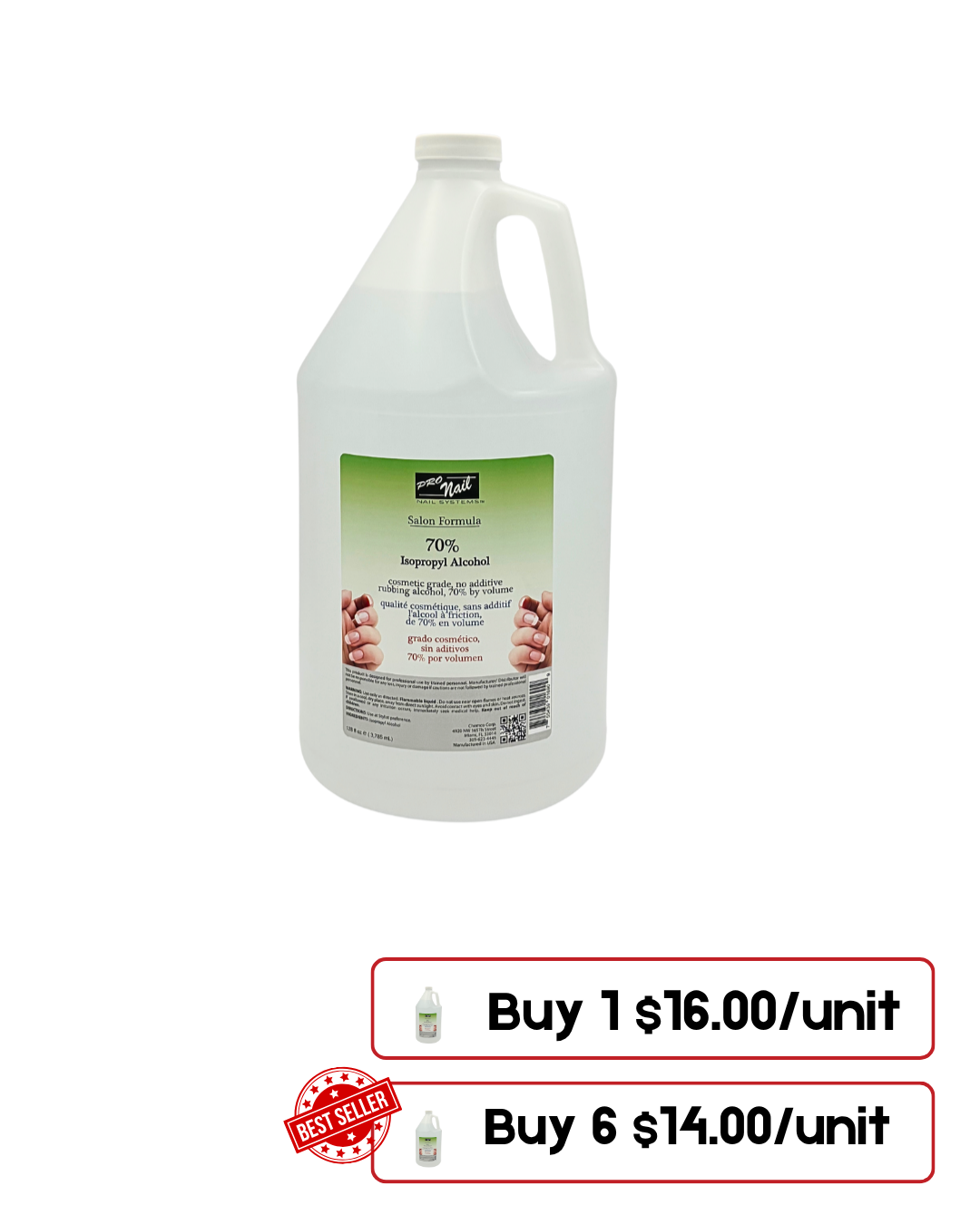 ProNail Isopropyl Alcohol 99% 128 Oz