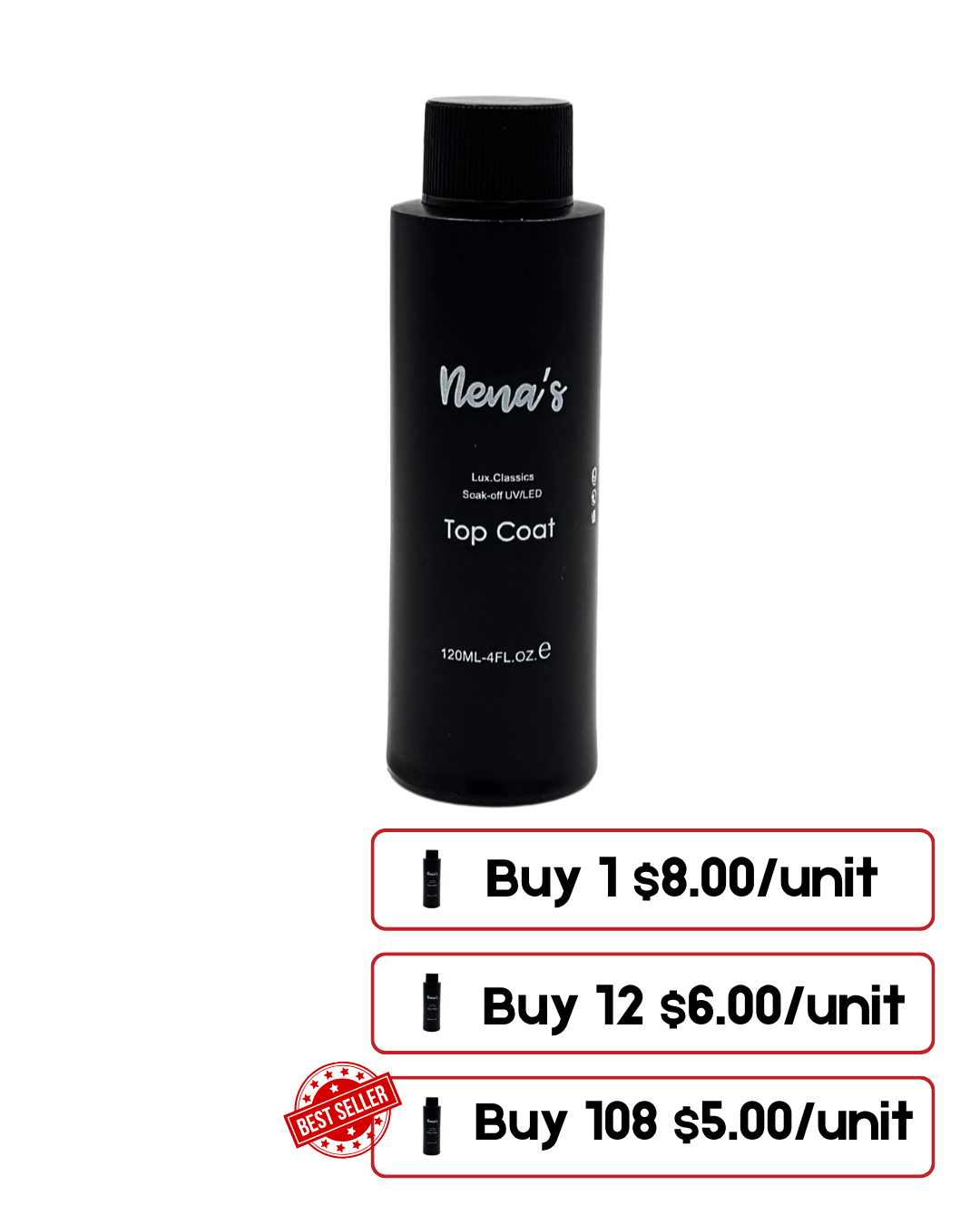 Nena's Top Coat Gel 4 Oz