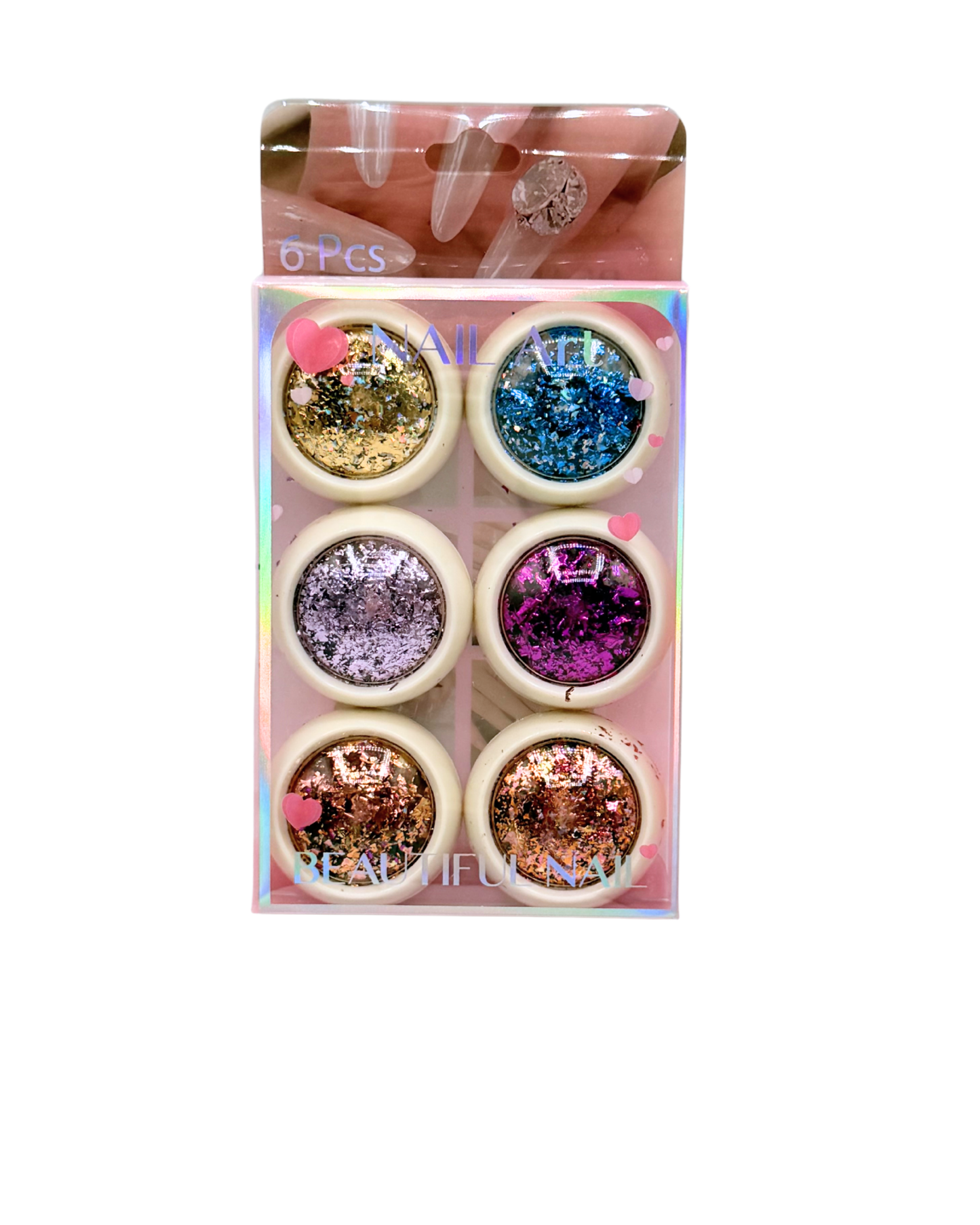 6-in-1 Mirror Chrome Nail Powder – Professional Mirror Effect for Nails New Ones!!