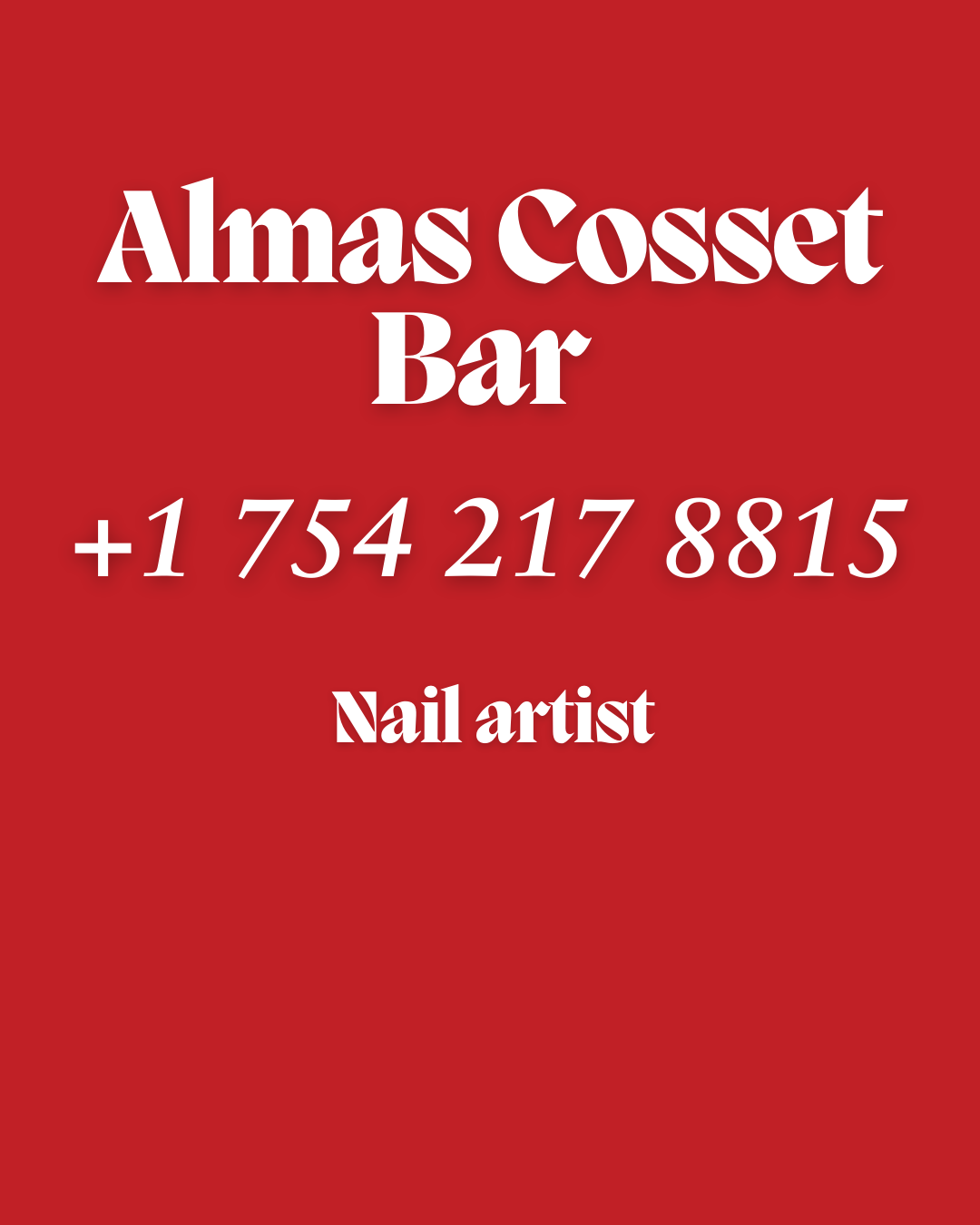 Almas cosset bar