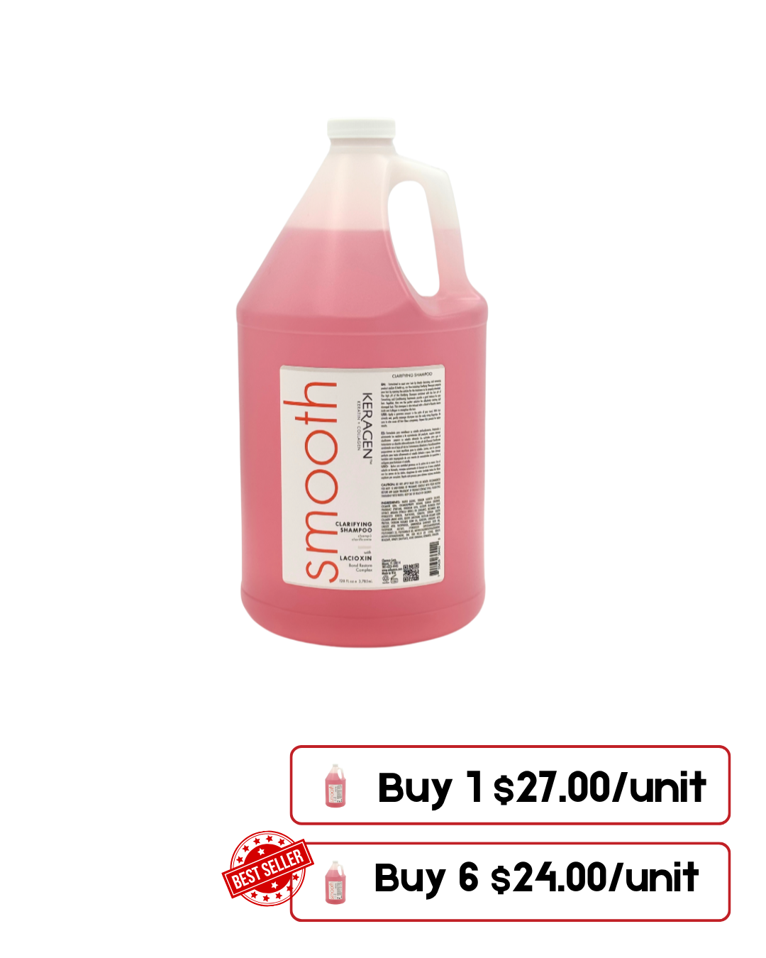 Smooth Keragen Clarifying Shampoo Gallon