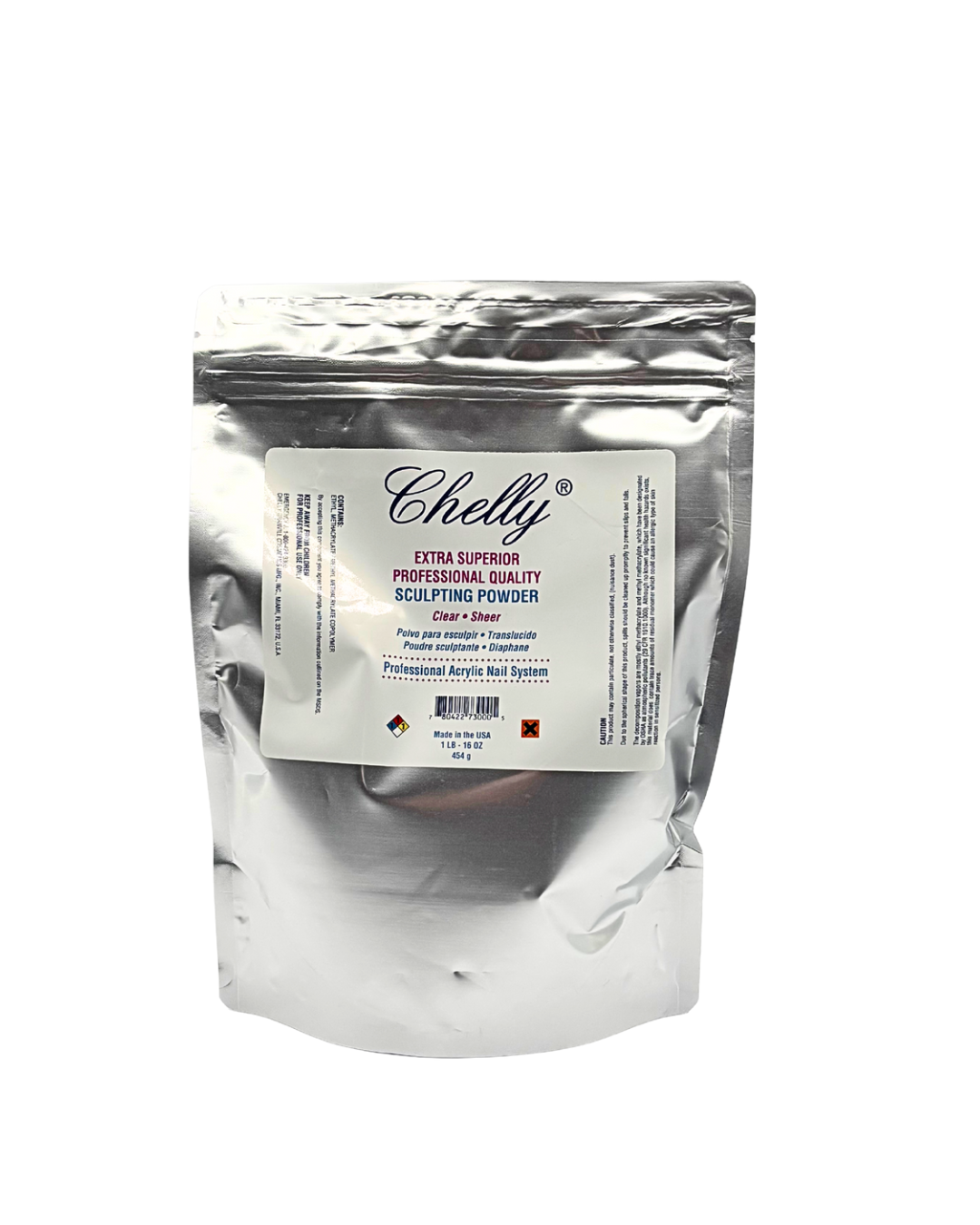 Chelly Acrylic Powder Cover – 1 lb | Rose, Nude, Beige, Blush Pink Sheer, White, Medium Pink, Pink Sheer, Clear Sheer