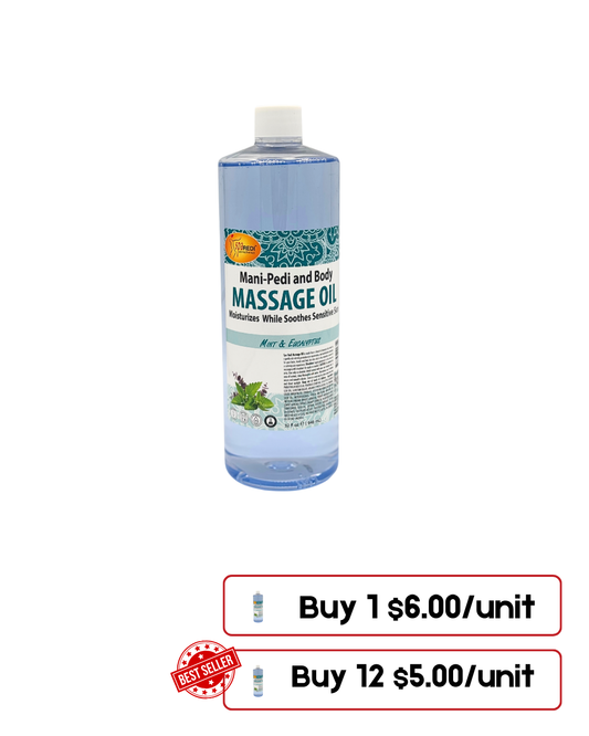 Mint & Eucalyptus Massage Oil – 8 Oz And 32 oz