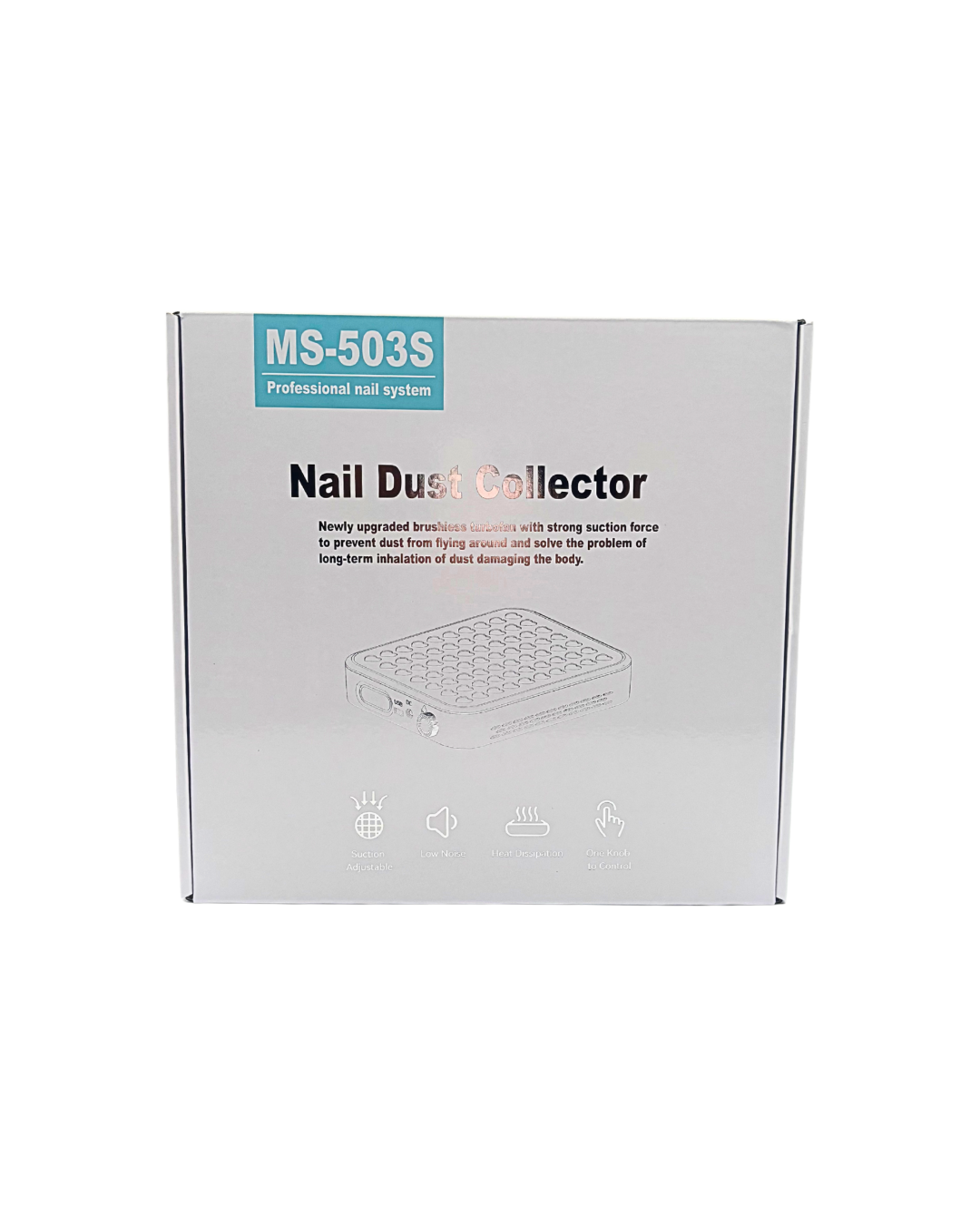 Turbo Fan Nail Dust Collector – Strong Suction & 2600mAh Battery