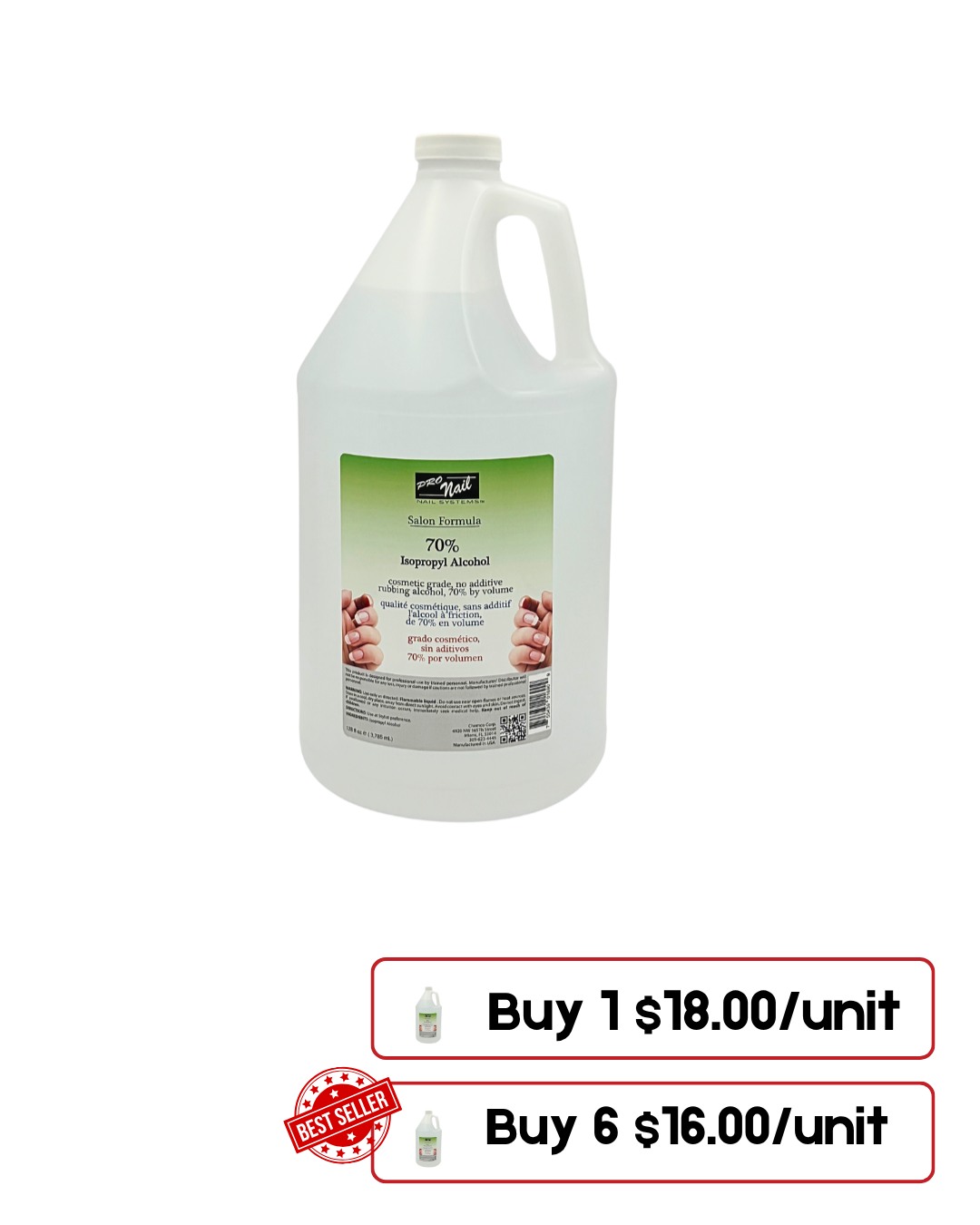 ProNail Isopropyl Alcohol 70% 128 Oz
