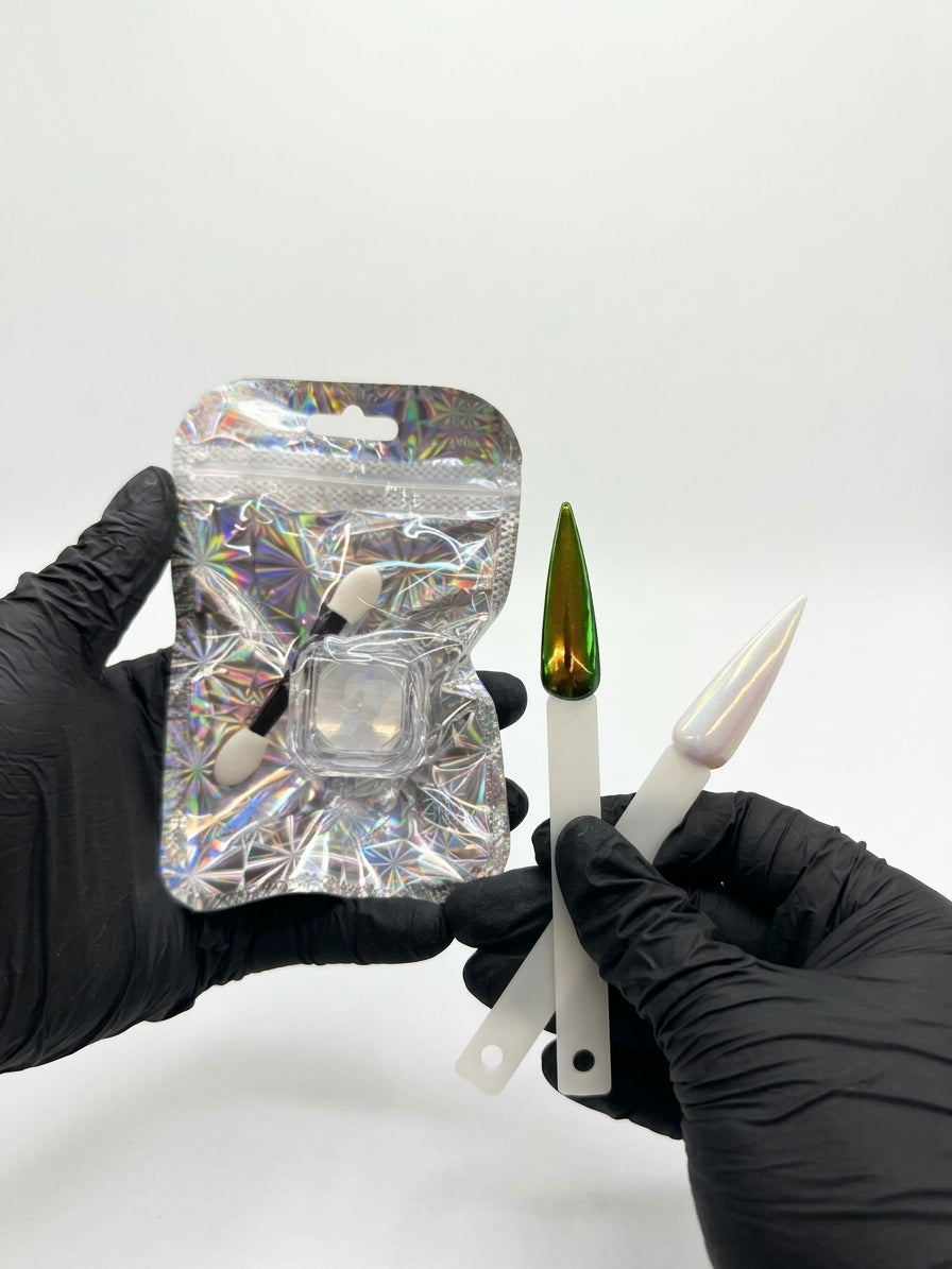 Polvo de uñas efecto aurora – Cambio de color brillante