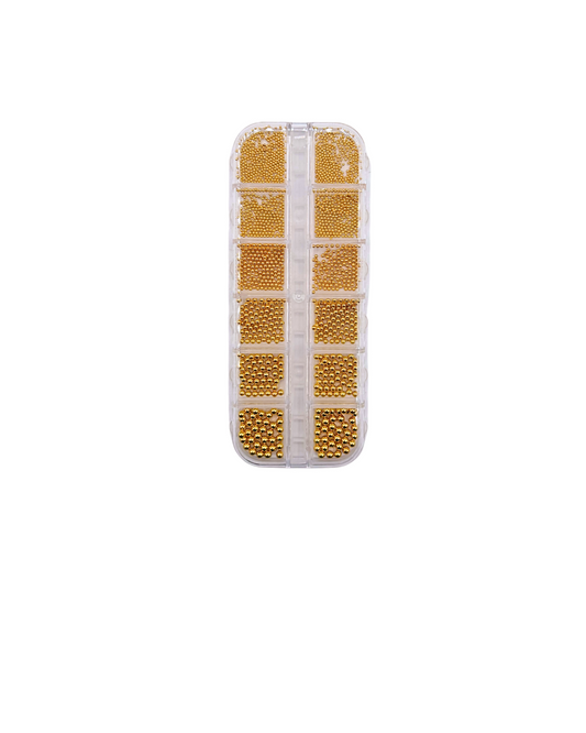 Gold & Silver Nail Art Caviar Beads