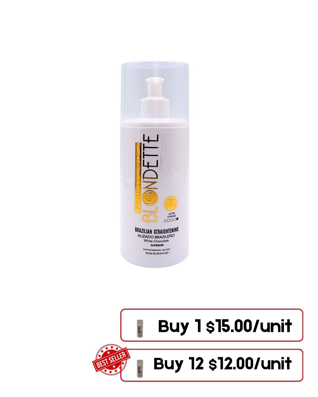 Blondette White Chocolate & Argan Oil Keratin – 16 oz (Personal Size)