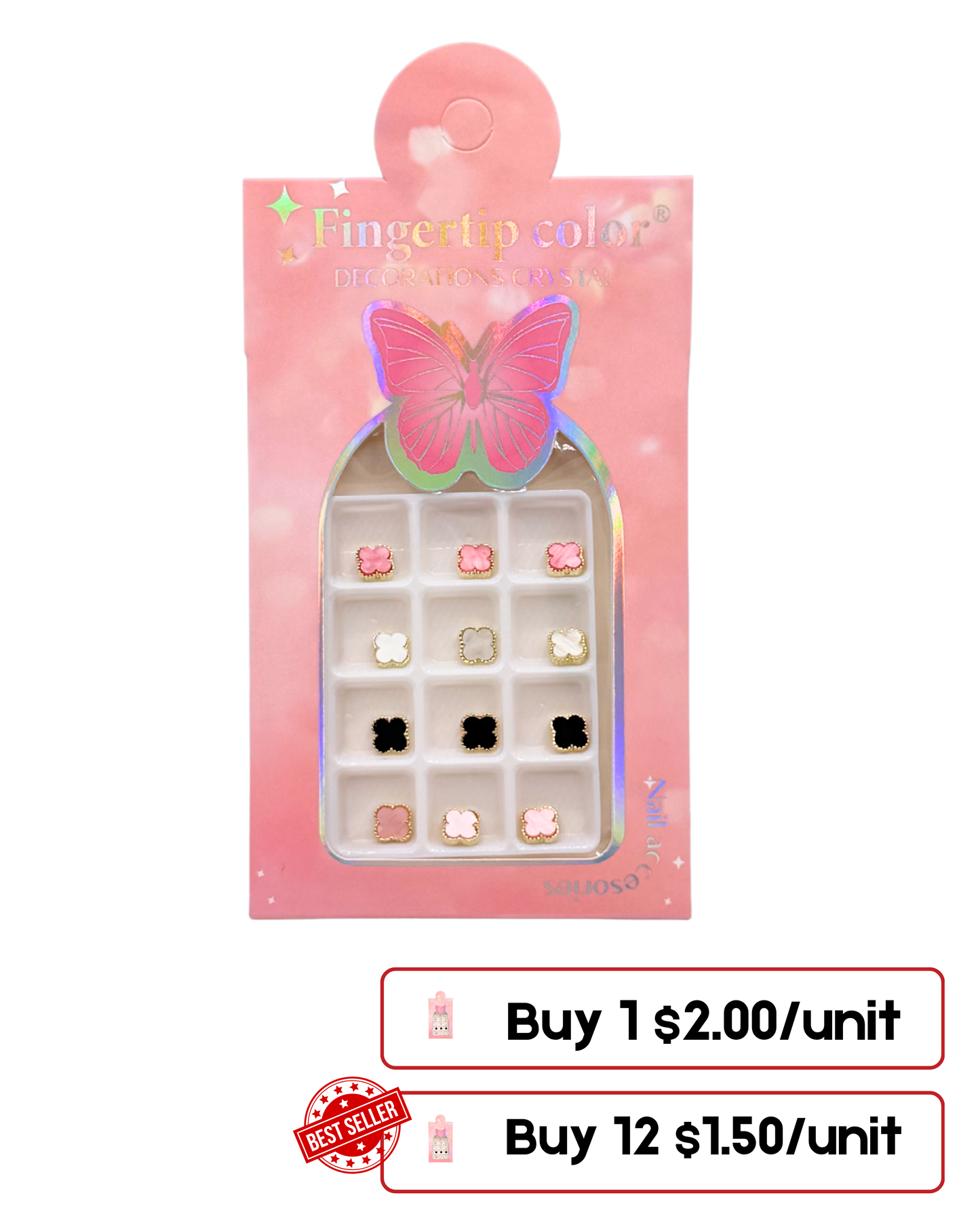 4 Leaf Clover Nail Charm – Lucky Jewelry for Nails