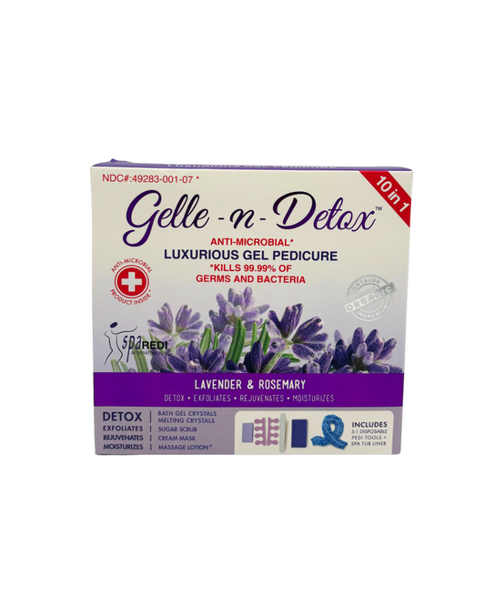 Gelle N Detox Antimicrobial Luxury Pedicure Set – 10-in-1