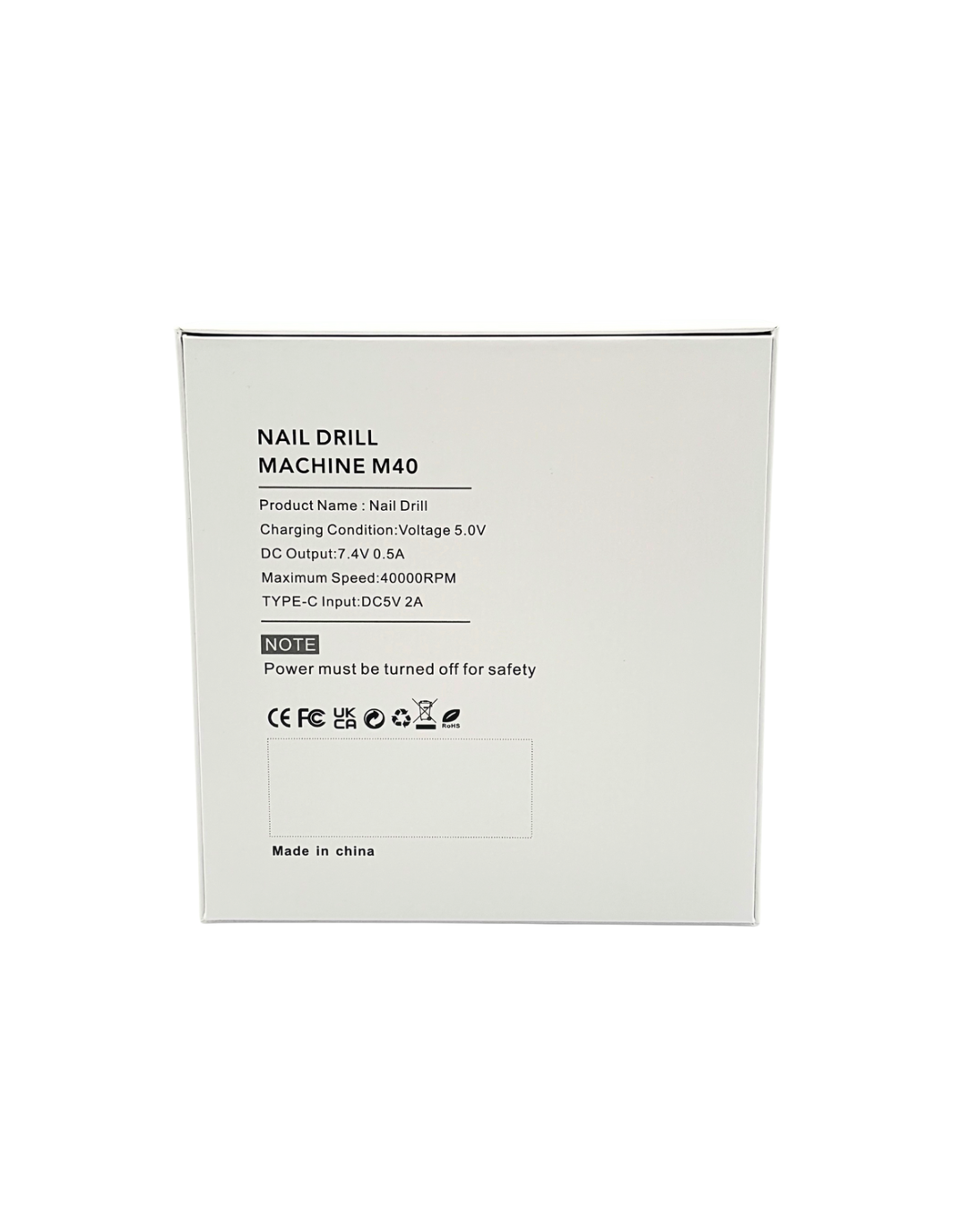 Rechargeable Nail Drill M40 UV-401