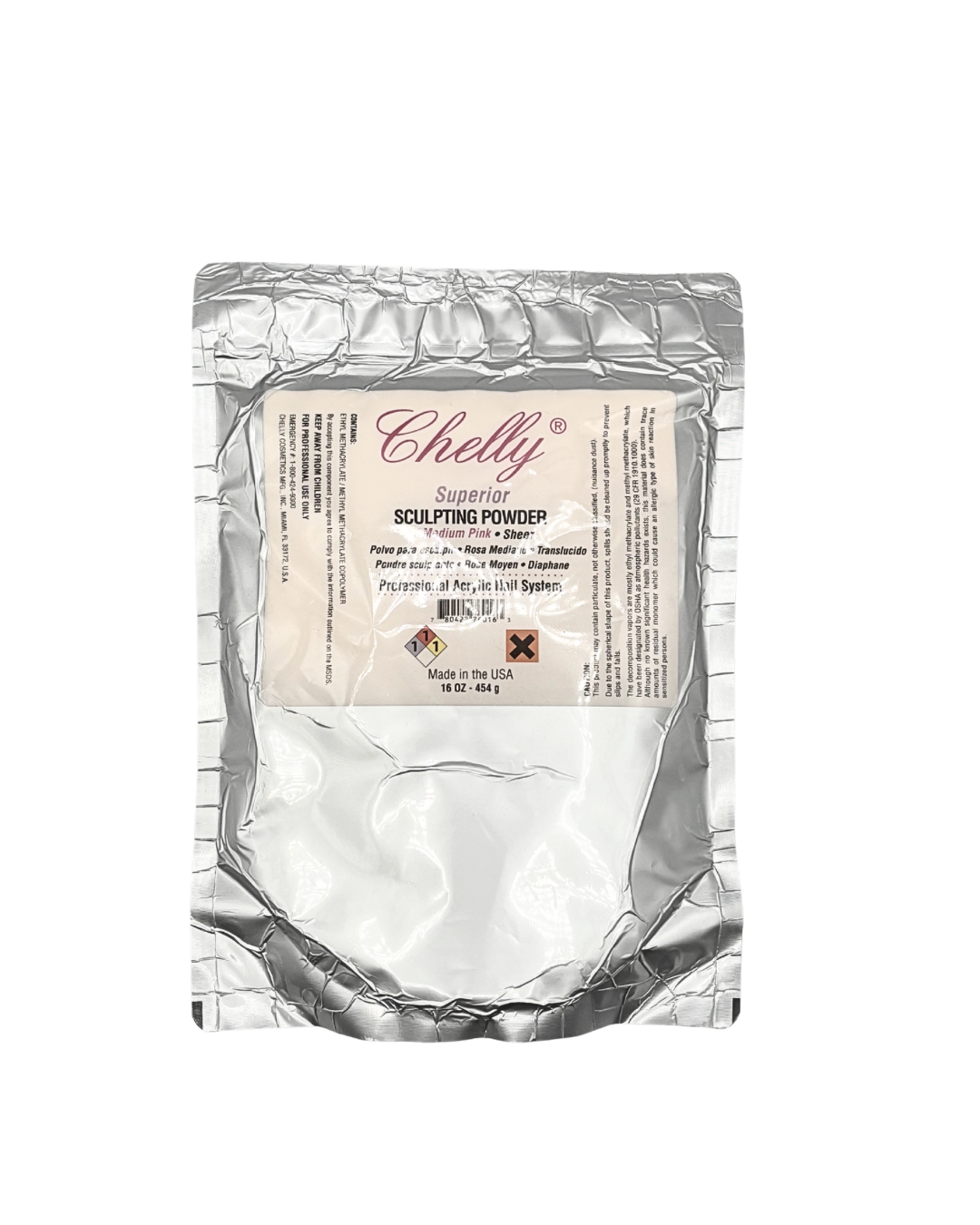 Chelly Acrylic Powder Cover – 1 lb | Rose, Nude, Beige, Blush Pink Sheer, White, Medium Pink, Pink Sheer, Clear Sheer