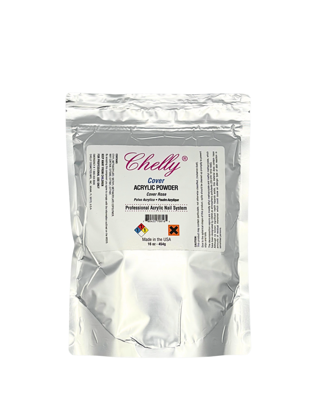 Chelly Acrylic Powder Cover – 1 lb | Rose, Nude, Beige, Blush Pink Sheer, White, Medium Pink, Pink Sheer, Clear Sheer