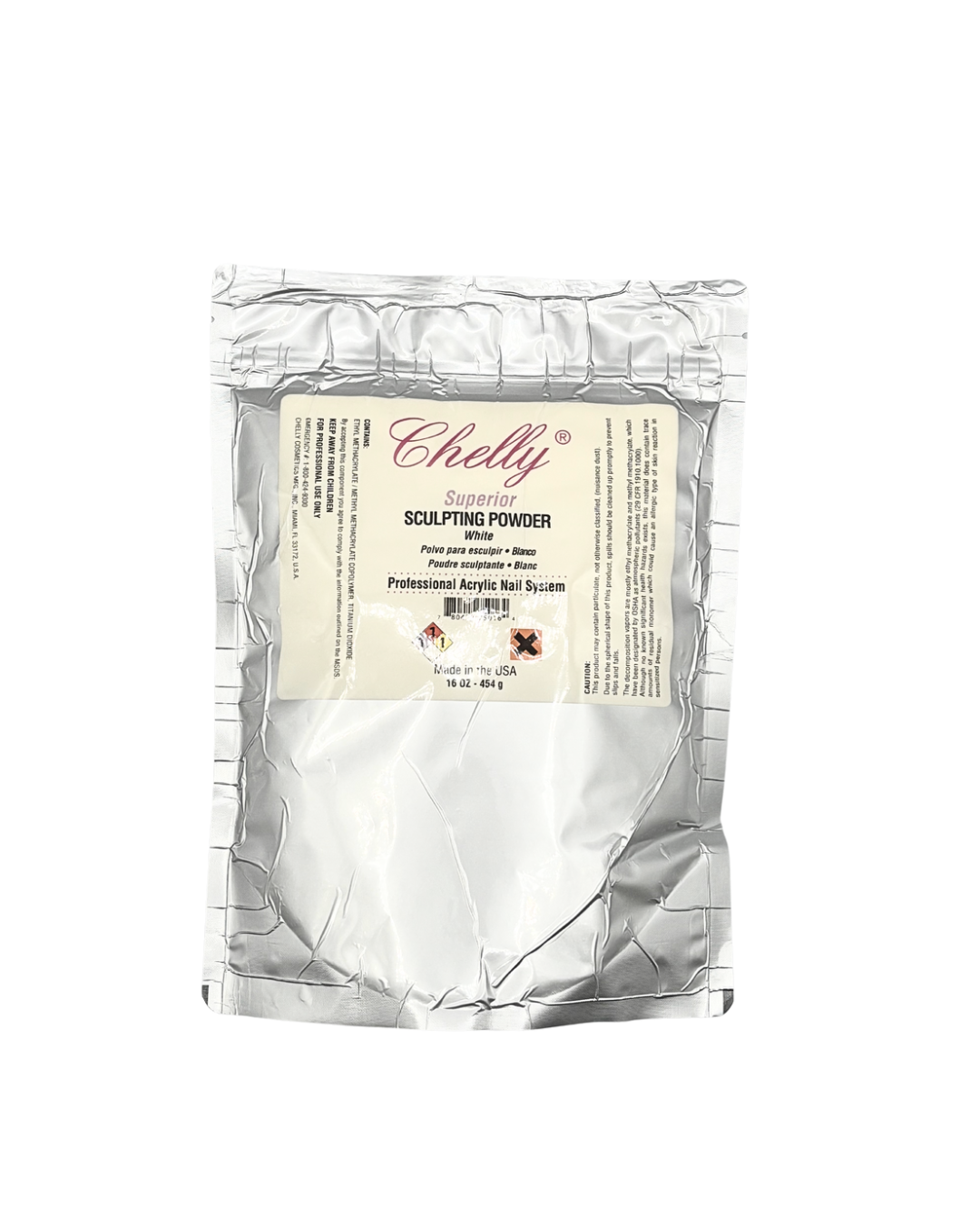 Chelly Acrylic Powder Cover – 1 lb | Rose, Nude, Beige, Blush Pink Sheer, White, Medium Pink, Pink Sheer, Clear Sheer