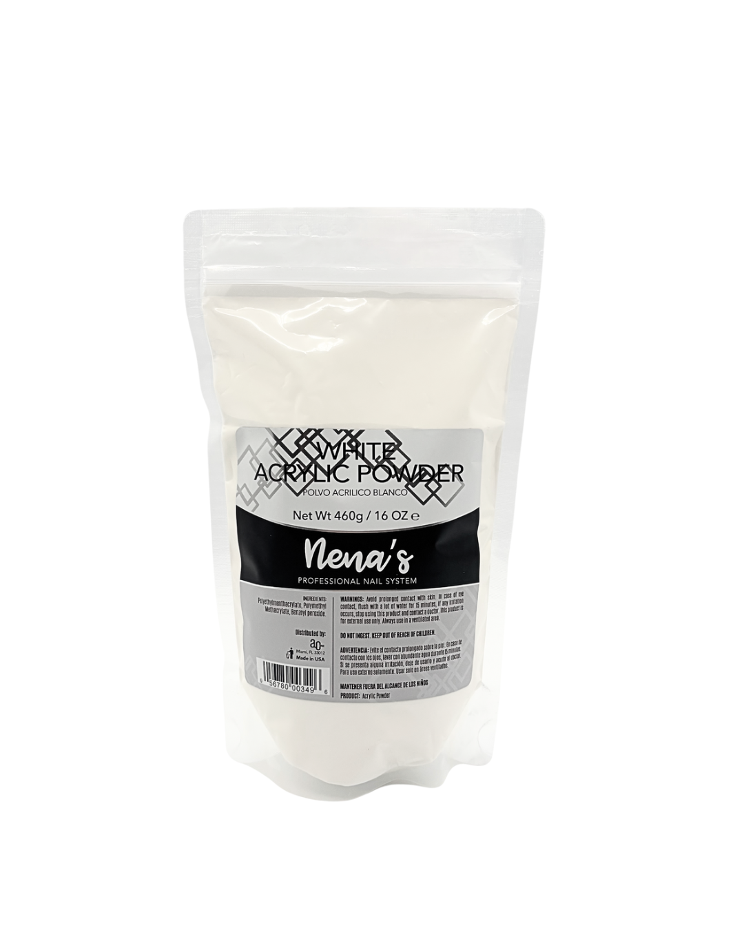 Nena’s Nails Acrylic Powder – 1 lb | Clear, Nude, Pink, White