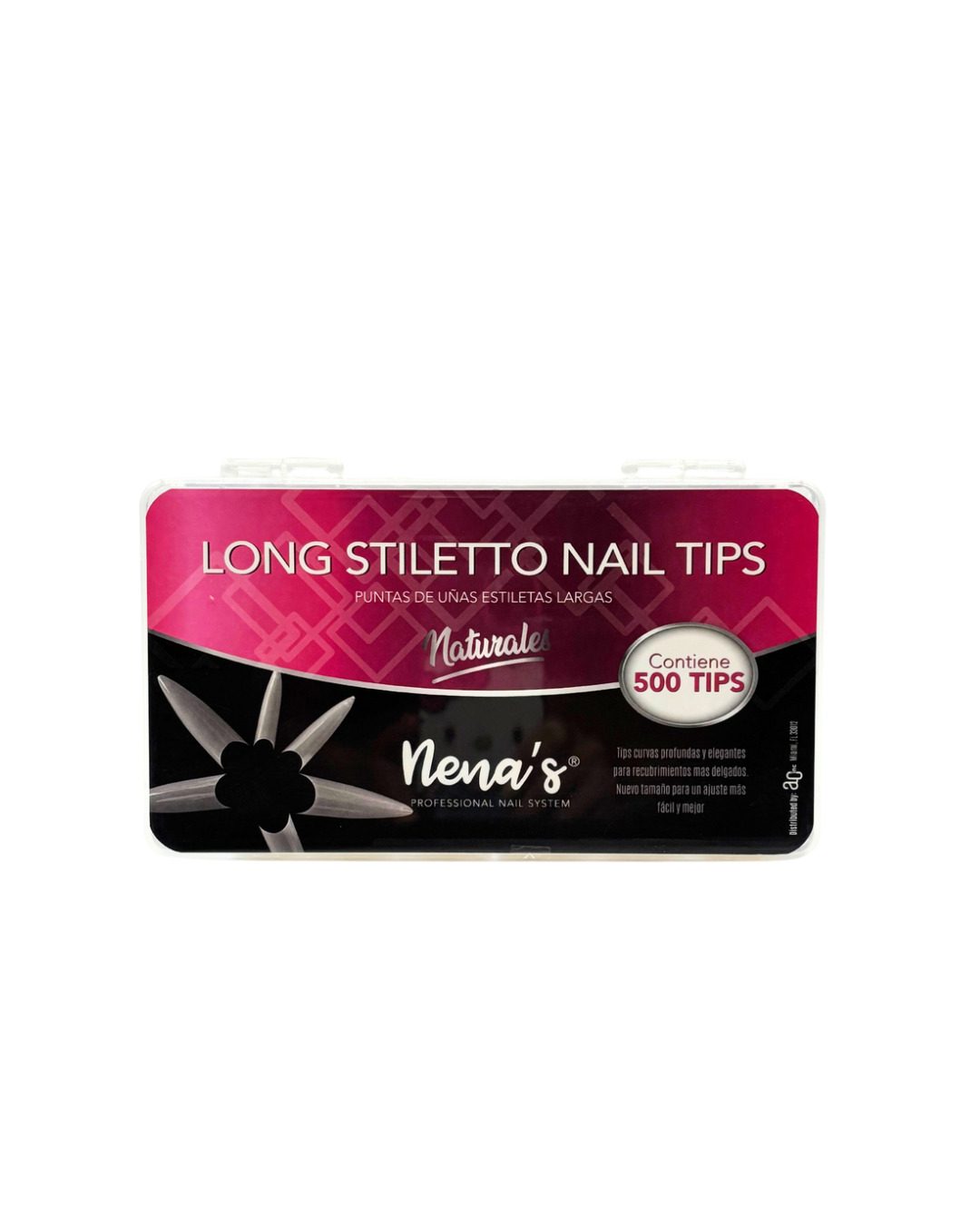 Nena’s Nails Nail Tips – Long Coffin, Long Square and Long Stiletto | Clear & Natural