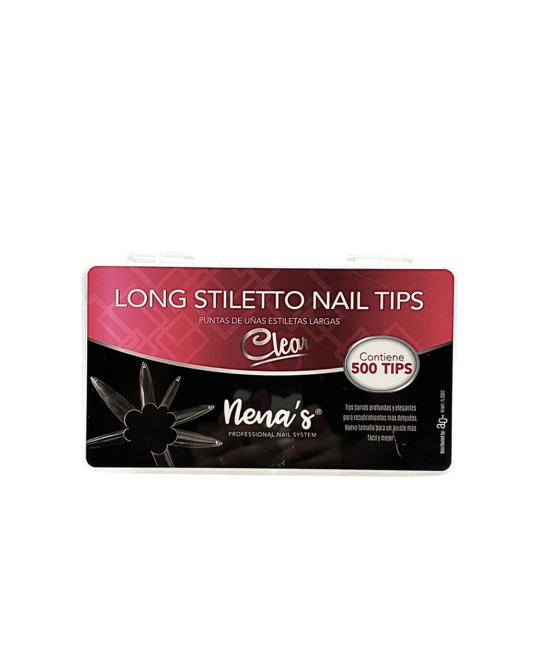 Nena’s Nails Nail Tips – Long Coffin, Long Square and Long Stiletto | Clear & Natural