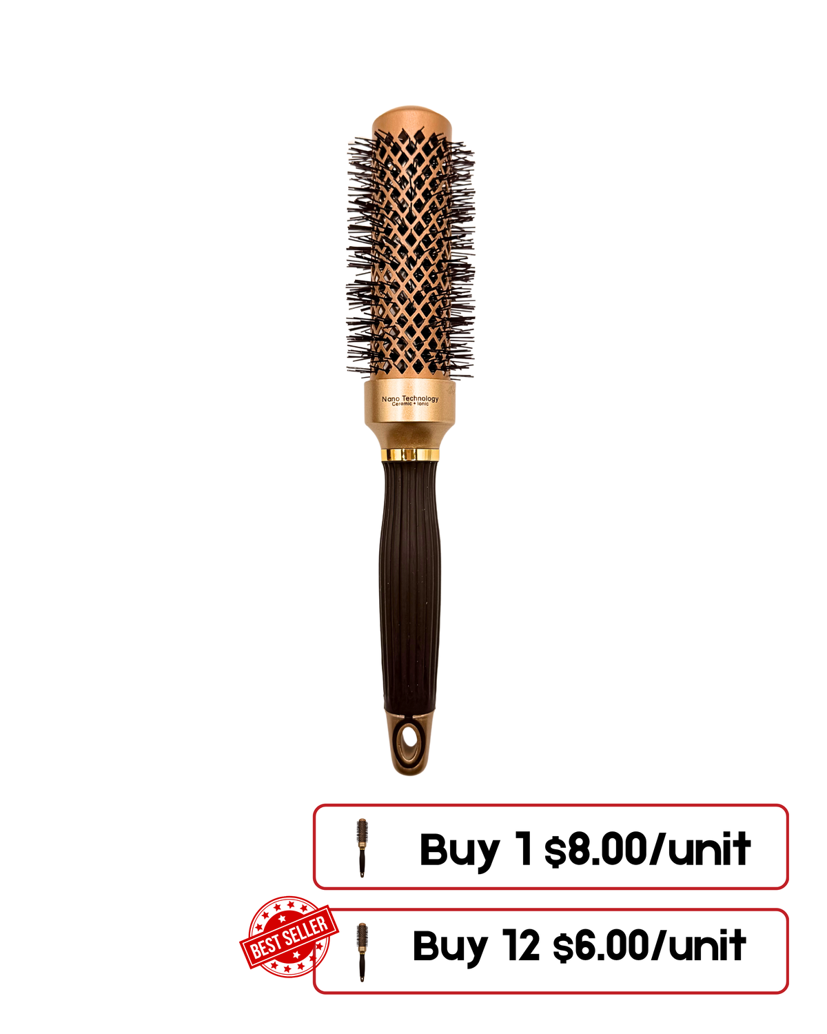 Nano Ceramic Hair Brush – Available in 3 Sizes