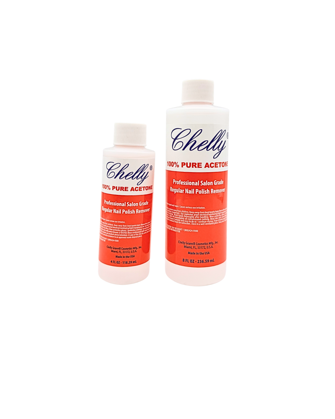 Acetona Chelly – 8 oz & 4 oz