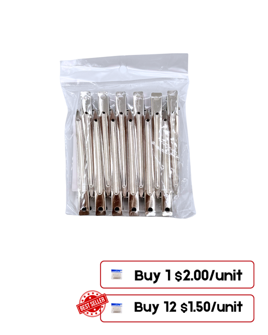 Metal Snap Hair Clips – 12 Pack Classic Hair Barrettes