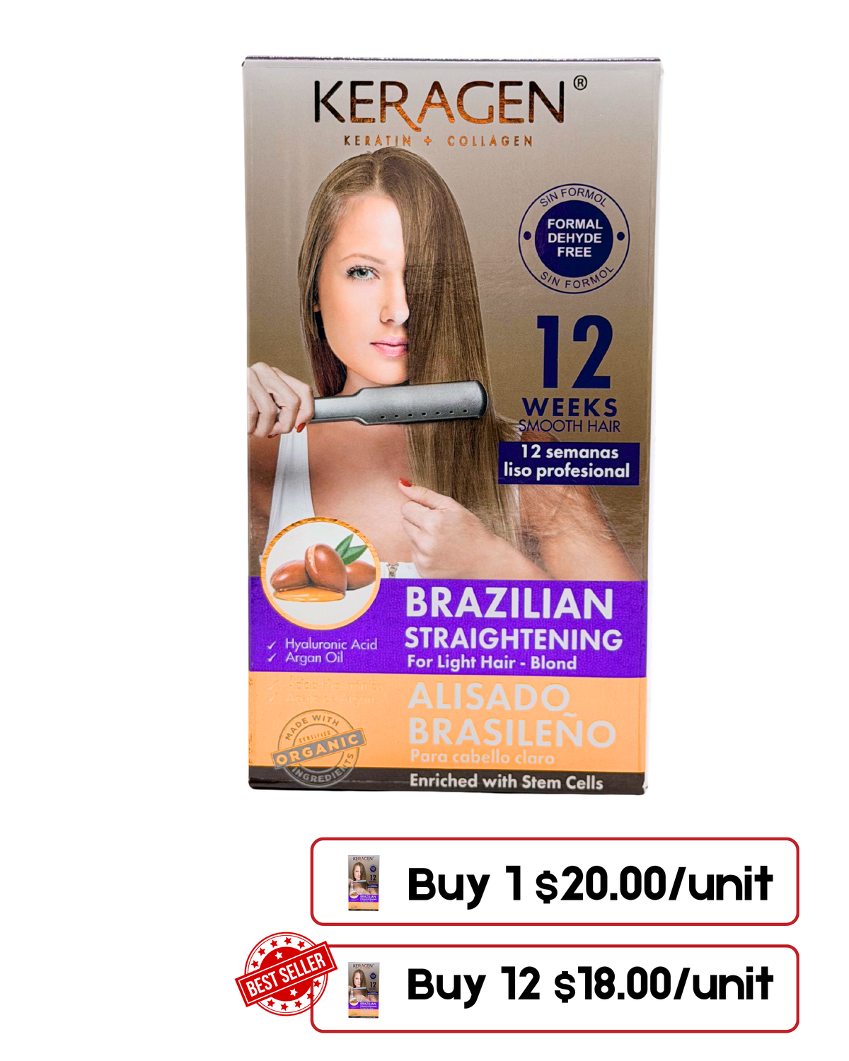 Keratin Treatment Kit with Argan Oil – Personal Size