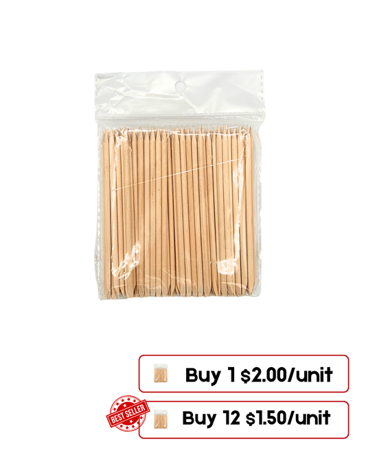 Orange Wood Cuticle Stick