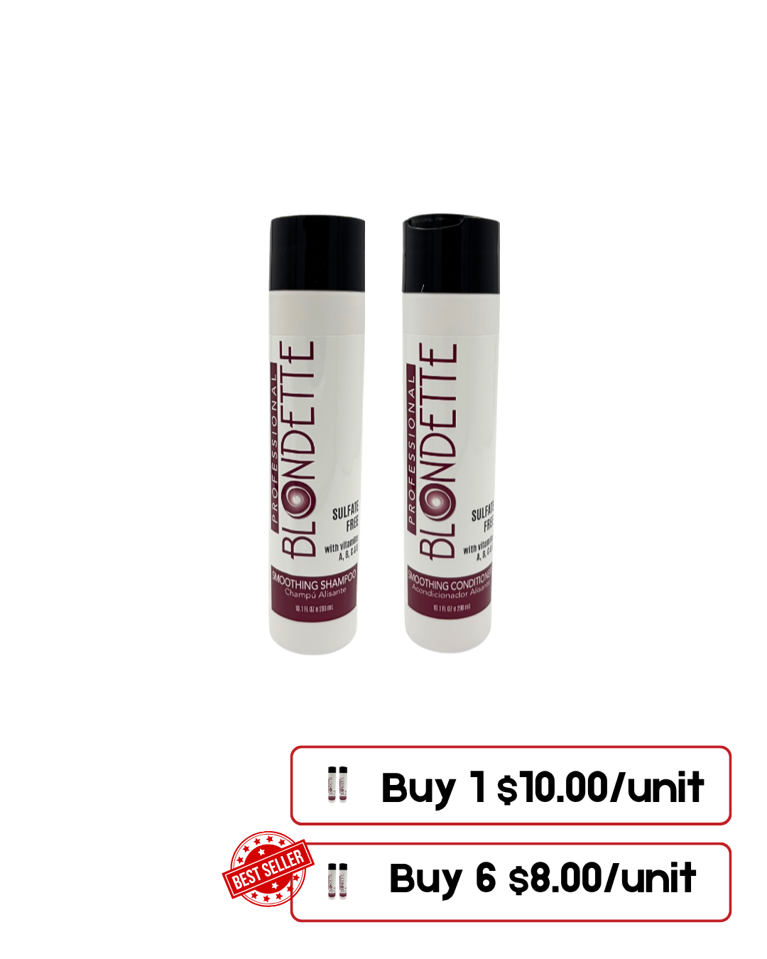 Blondette Sulfate-Free Shampoo & Conditioner – For Dry, Color-Treated, and Frizzy Hair)