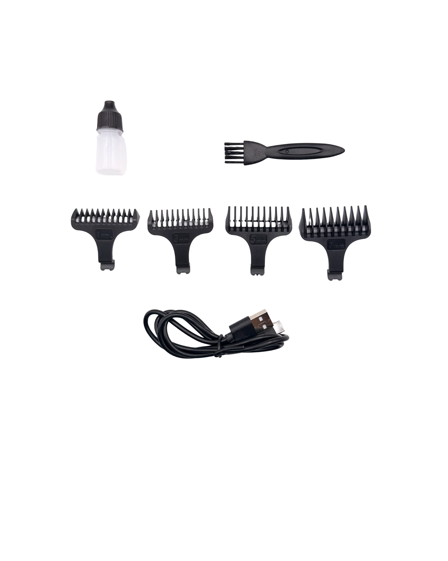 Professional Rechargeable Hair Clipper Set with Stand – Multi-Blade System, Accessories & Charger Included