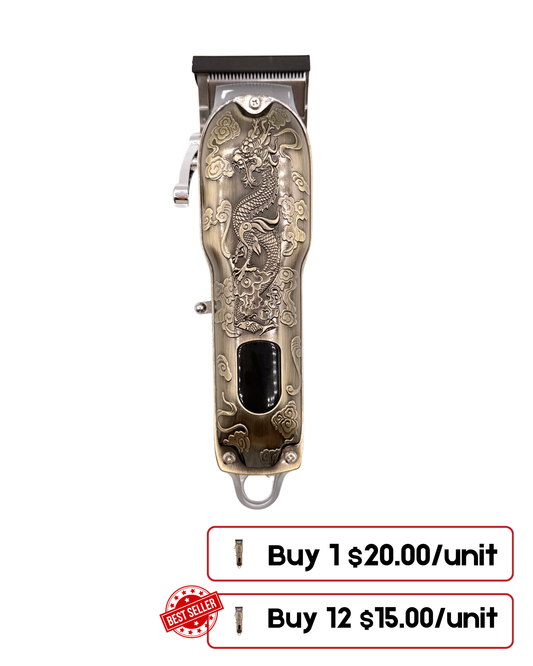 Dragon Large Professional Hair Trimmer – Rechargeable T-Blade Clipper with Metal Body