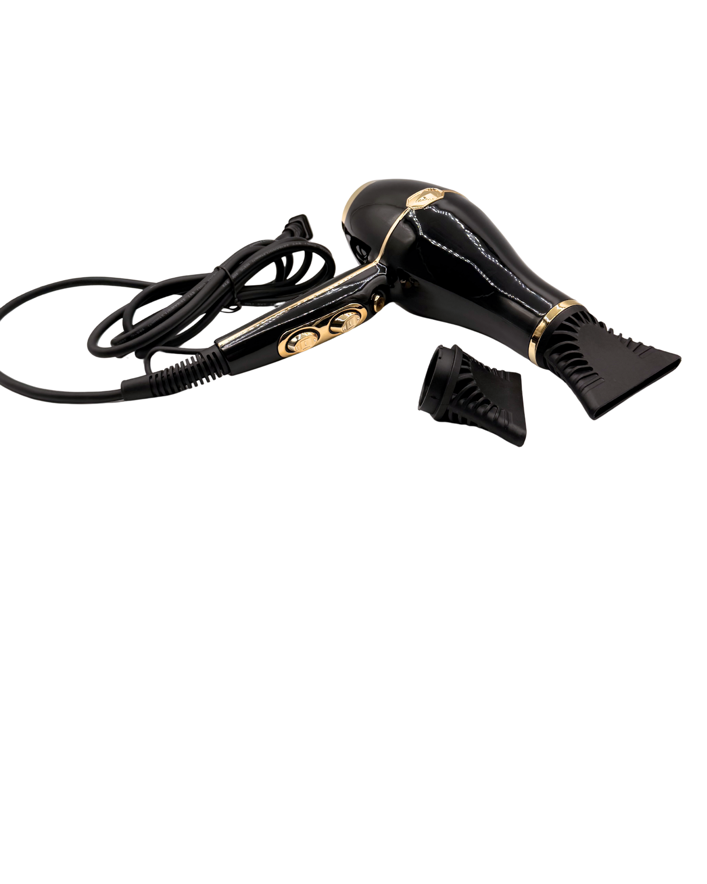 Professional Hair Dryer with Dual Nozzles – Open Air Diffuser & Concentrator Included