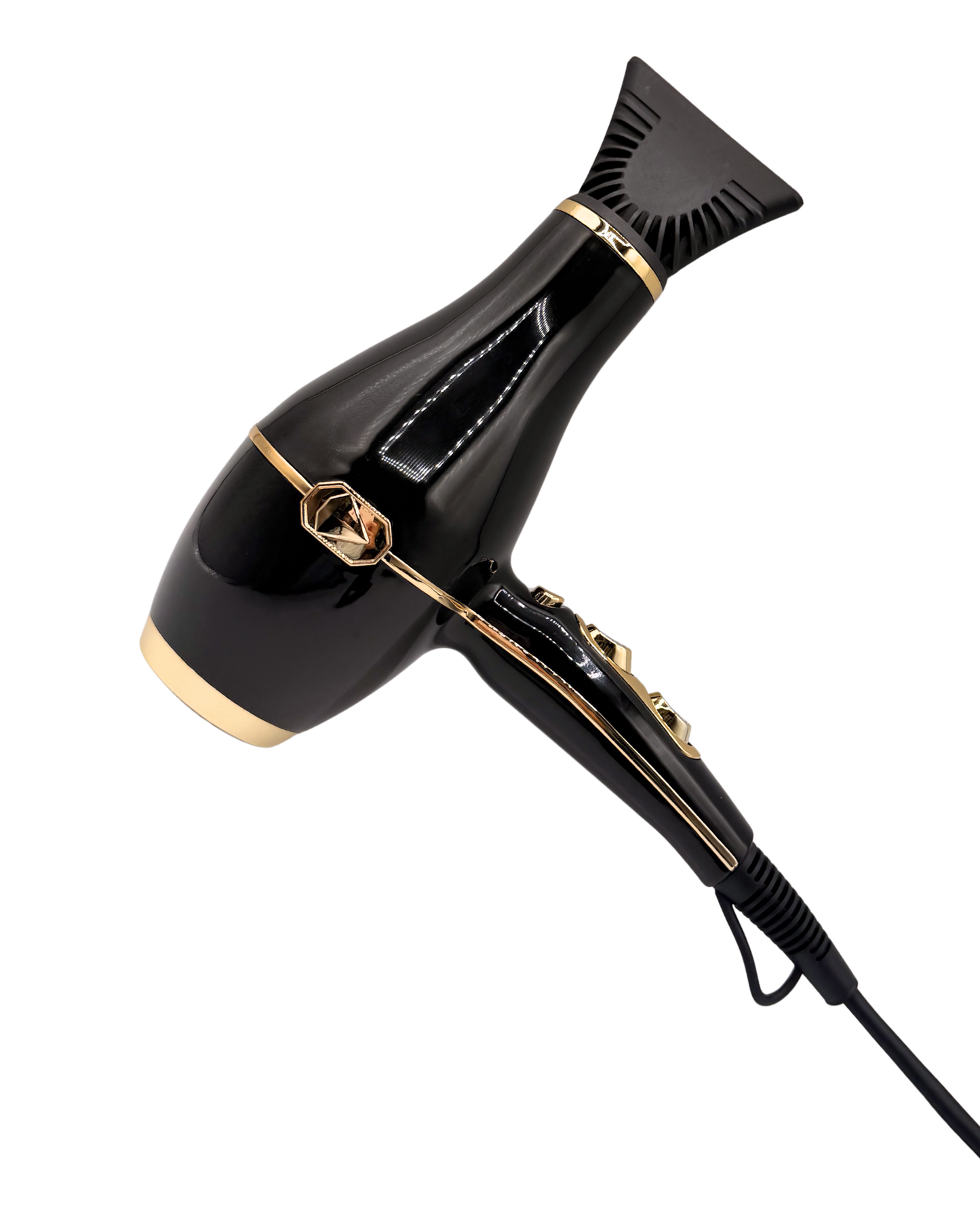 Professional Hair Dryer with Dual Nozzles – Open Air Diffuser & Concentrator Included