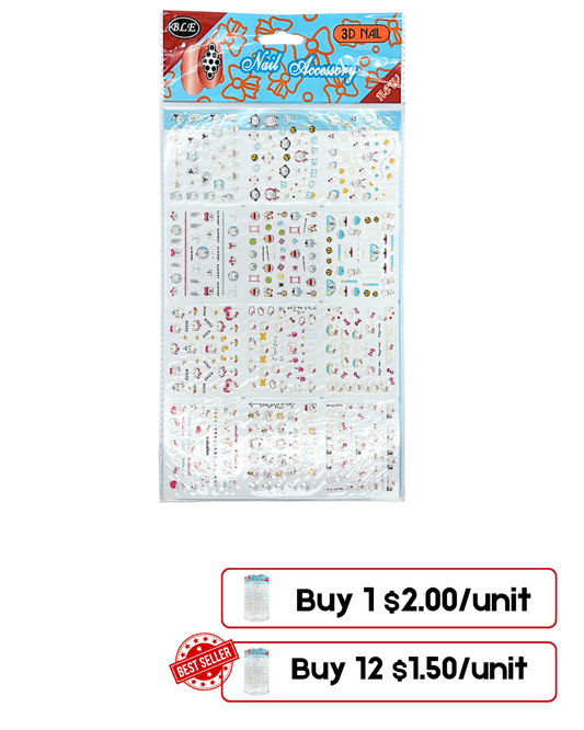 Nail Stickers 3D and Water