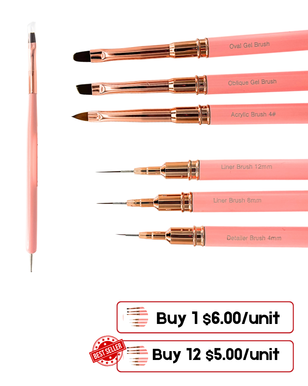 8-in-1 Nail Art Liner Brush Set