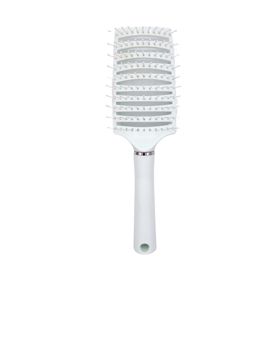 Professional Hair Styling Brush – White & Cyan Design