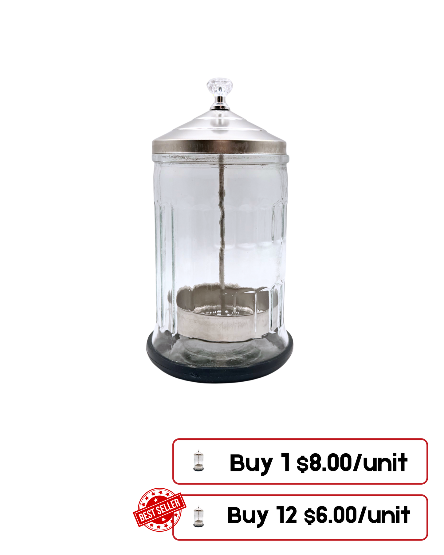 Compact Salon Sterilizing Jar – Small Professional Disinfection Container
