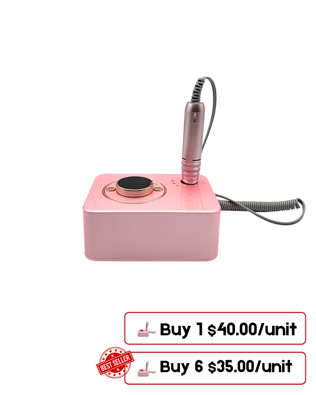 Nail Drill Pink Rechargeable