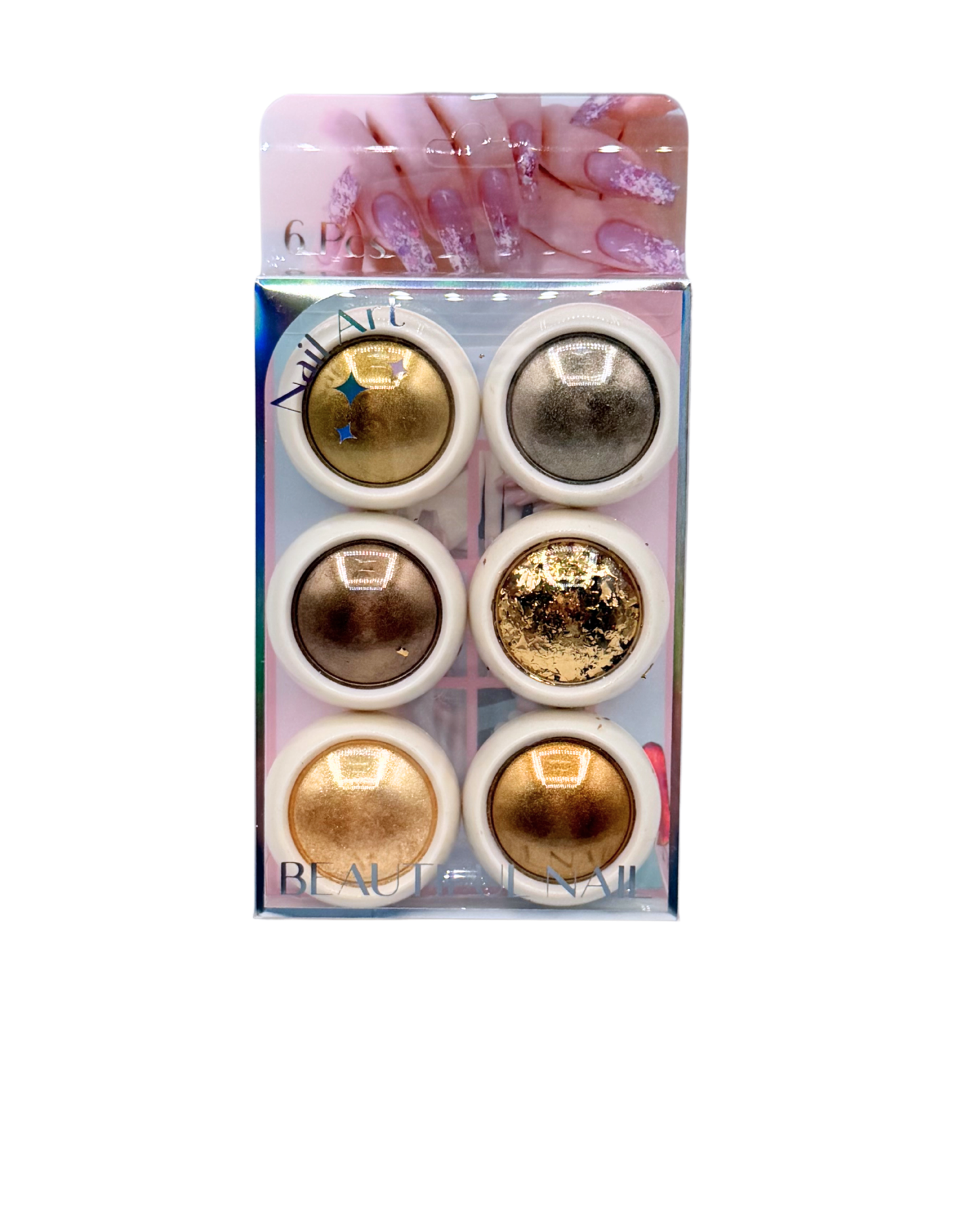 6-in-1 Mirror Chrome Nail Powder – Professional Mirror Effect for Nails New Ones!!
