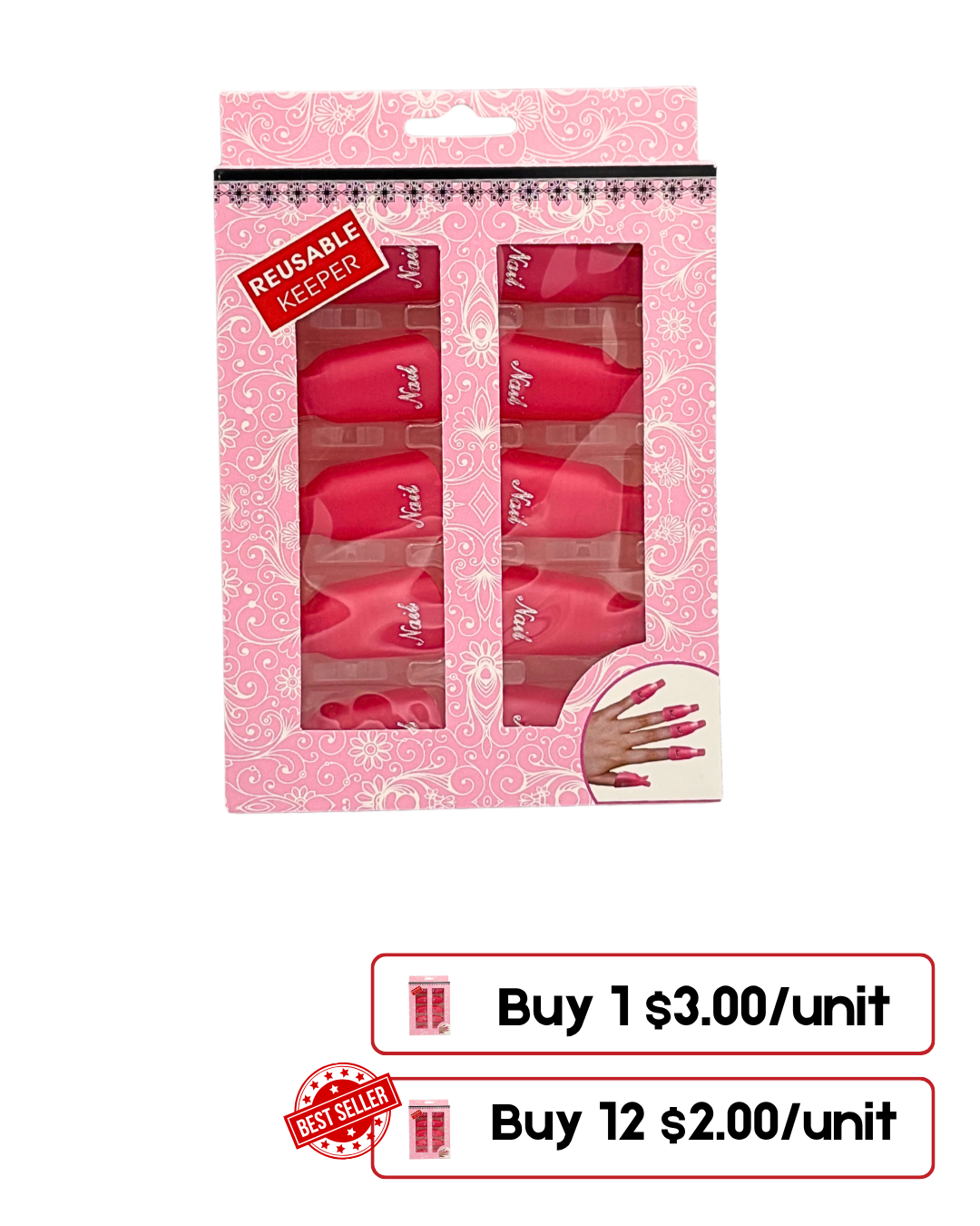 Pink Gel Polish Remover Keepers  – Easy Soak-Off Process