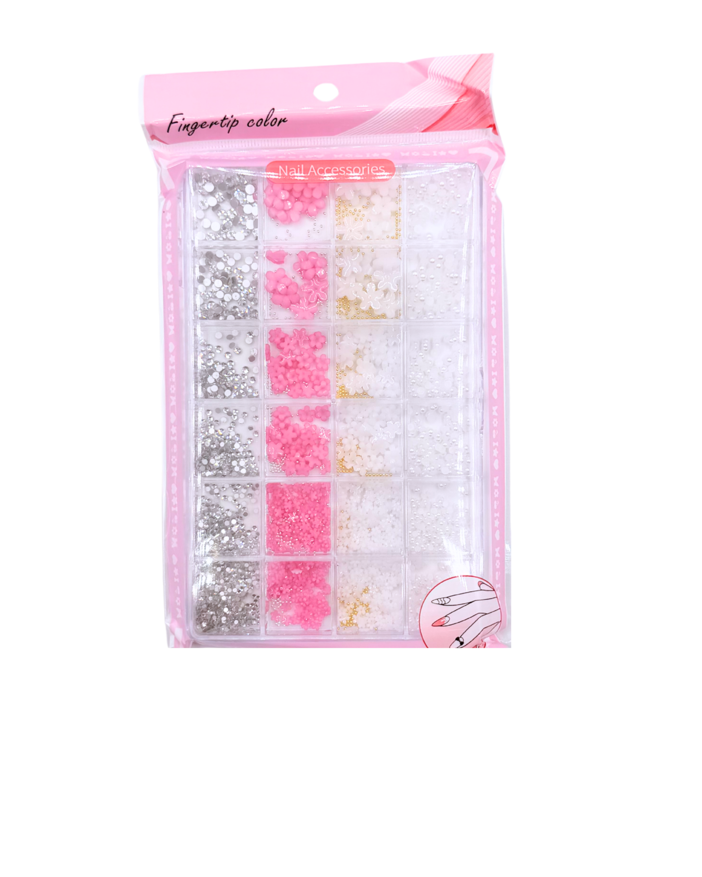 Nail Jewelry Decoration Set – Pearls, Stones, Flowers & Exotic 3D Nail Art Charms