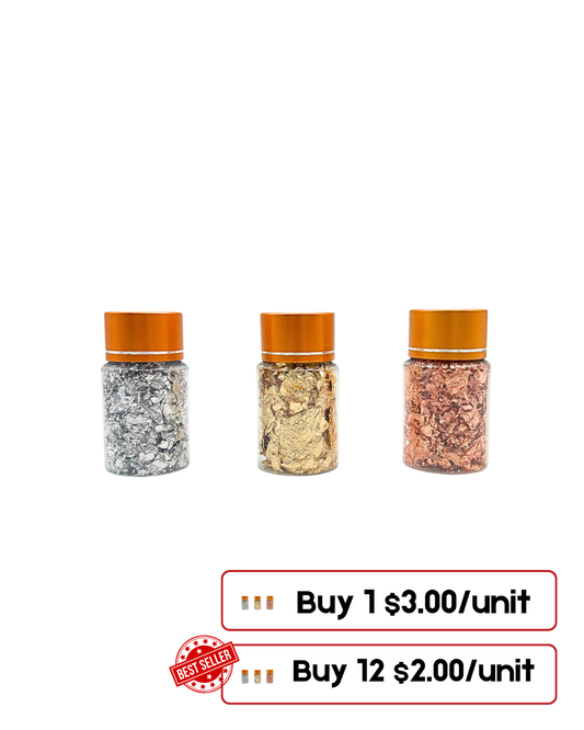Gold Foil Sheets for Nails Pack of 3