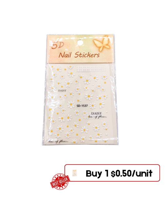 Summer Nail Stickers Set – Flowers, Stitch Designs & Mixed Nail Art Decals