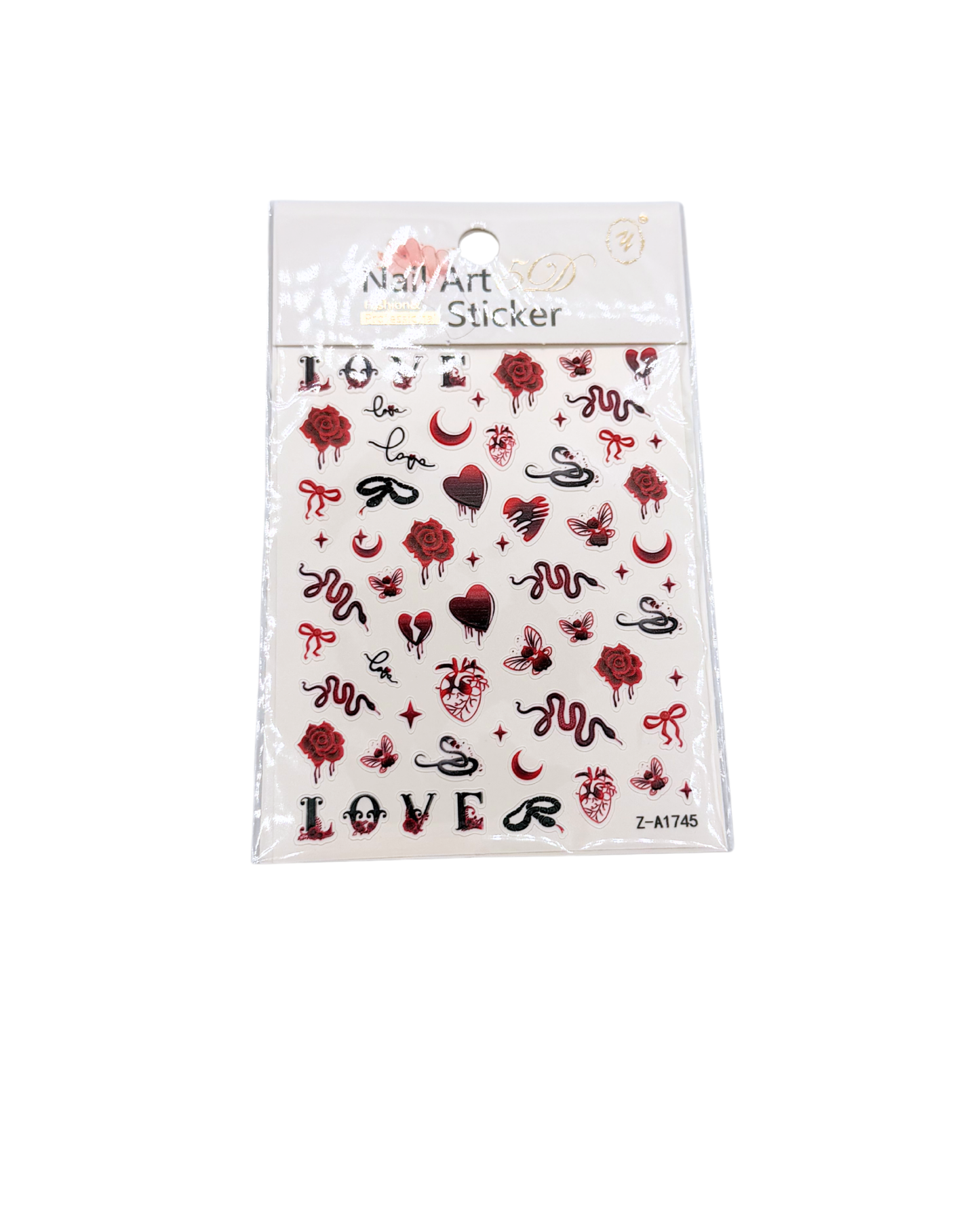 Summer Nail Stickers Set – Flowers, Stitch Designs & Mixed Nail Art Decals