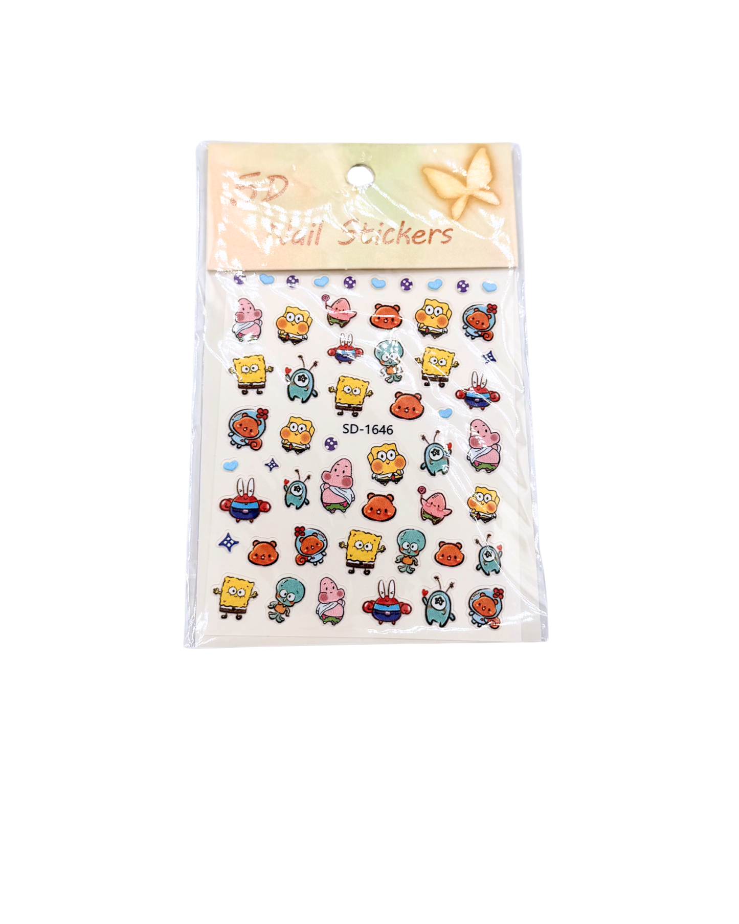 Summer Nail Stickers Set – Flowers, Stitch Designs & Mixed Nail Art Decals