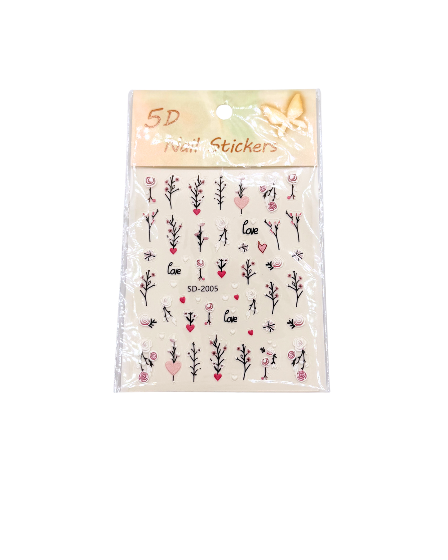 Summer Nail Stickers Set – Flowers, Stitch Designs & Mixed Nail Art Decals