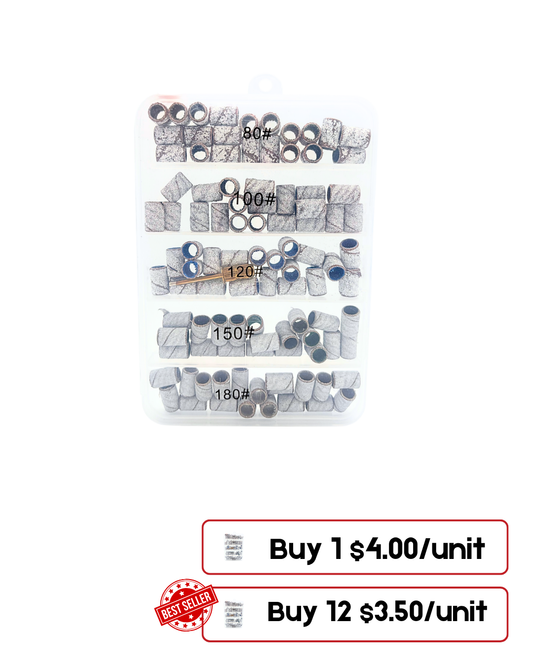 Large Box Nail Drill Sanding Bands – Professional Filing & Shaping #80/100/120/150/180