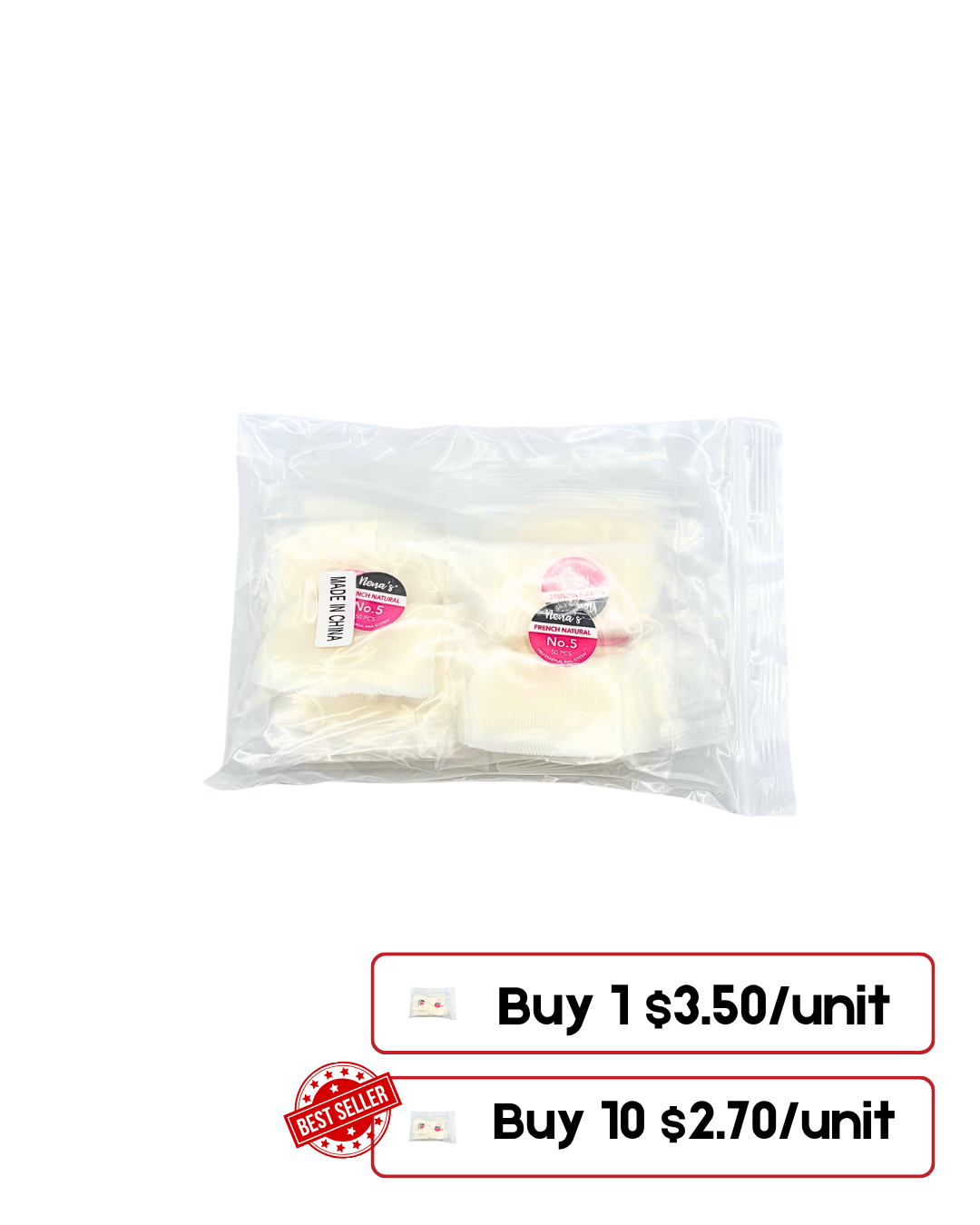 Nena’s Nails – 500 French Nail Tips Pack