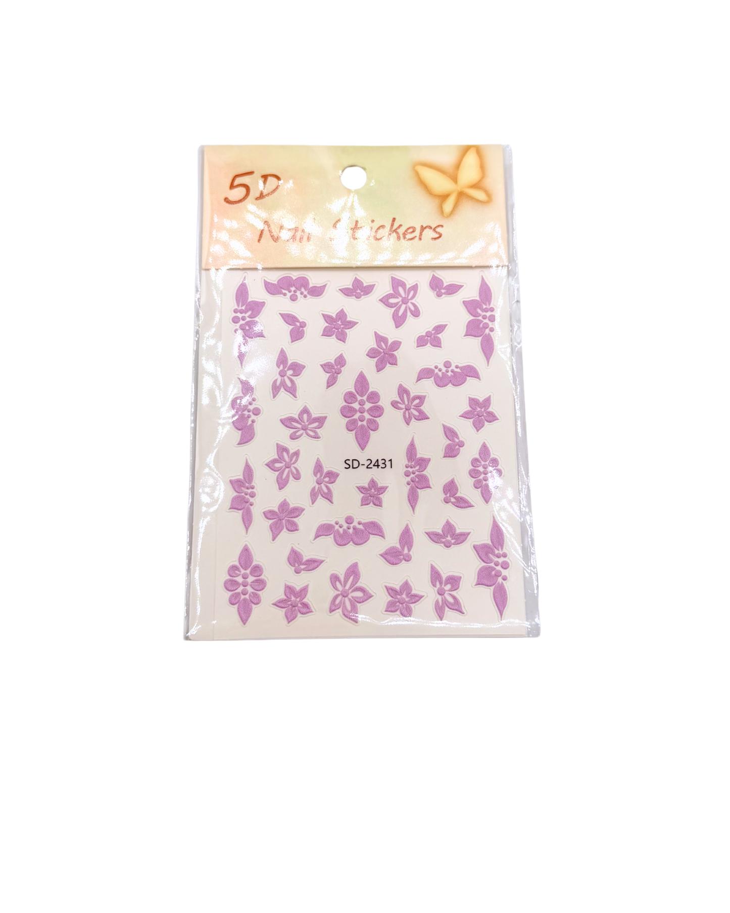 Summer Nail Stickers Set – Flowers, Stitch Designs & Mixed Nail Art Decals