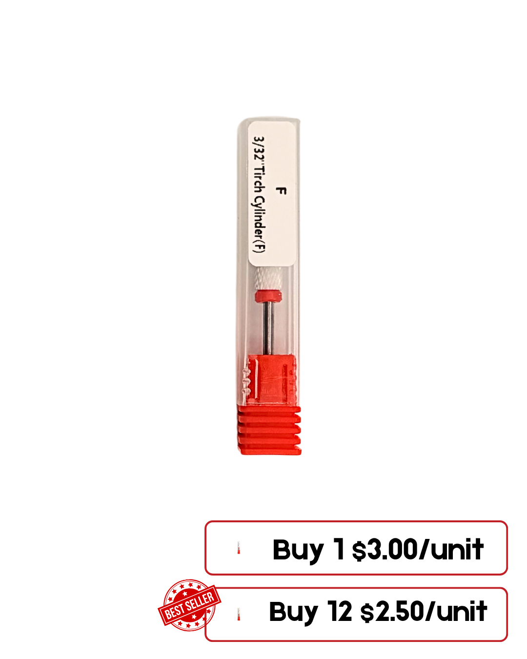Tapered Cylinder Nail Drill Bit | Professional Carbide Bit for Nail Filing & Shaping (brocas)